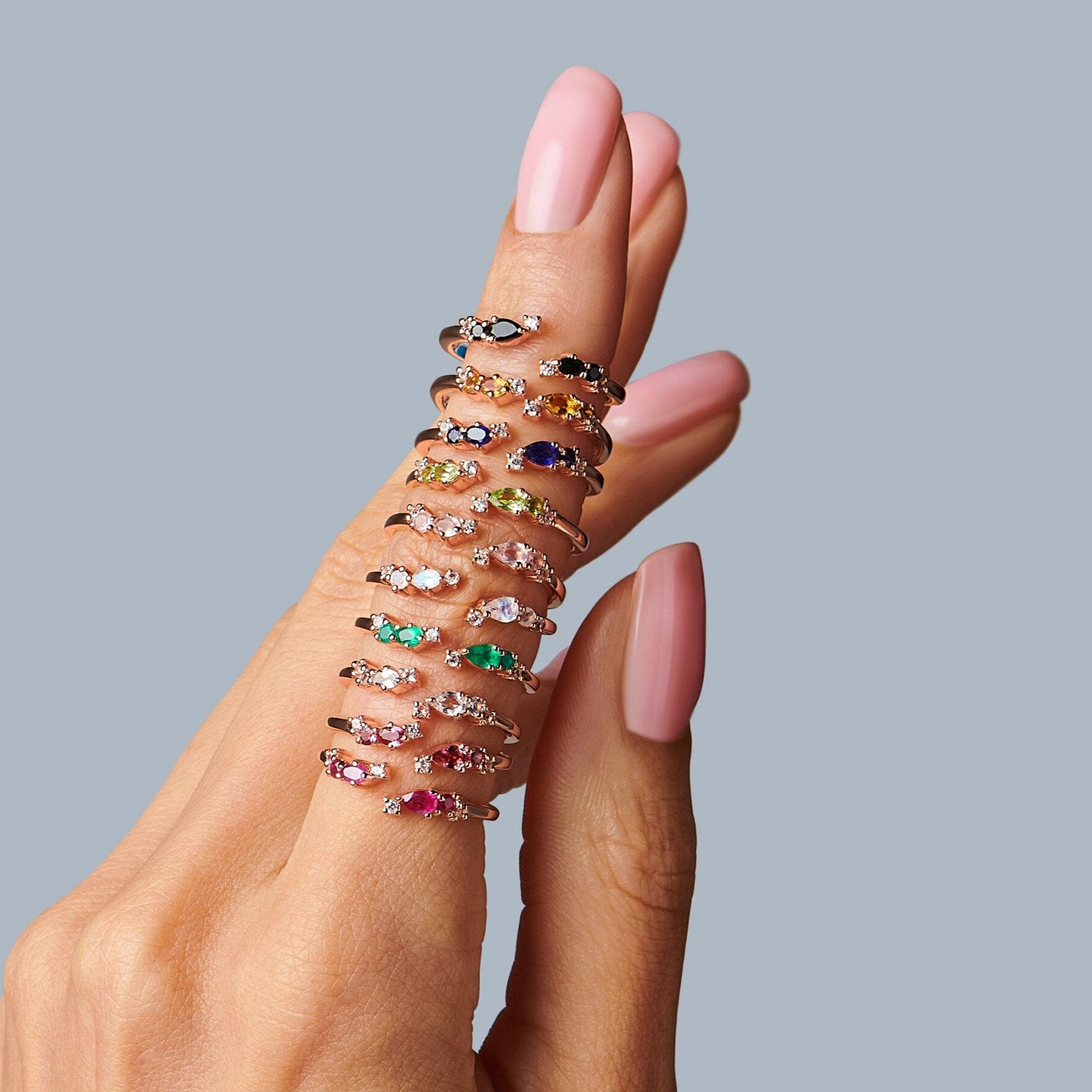 Adjustable Aquamarine Ring Flourish - March Birthstone、mySite、hinf8tx79