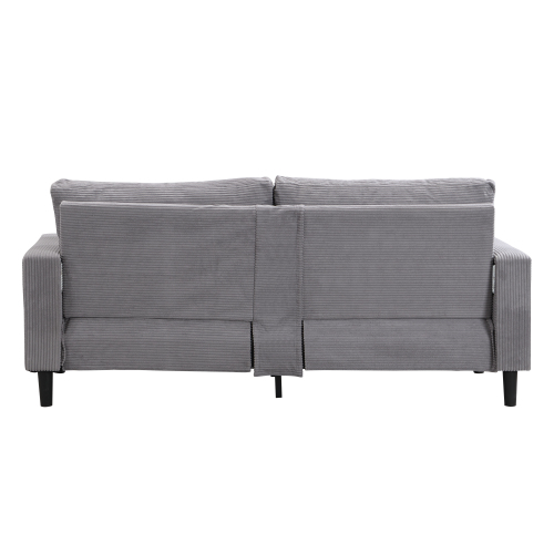 74" High Resilience three seater Sofa, Wooden Frame 3 Seat Sofa, Comfy , Modern Upholstered Sofa, Living Room Bedroom Apartment , Dark gray、、casual