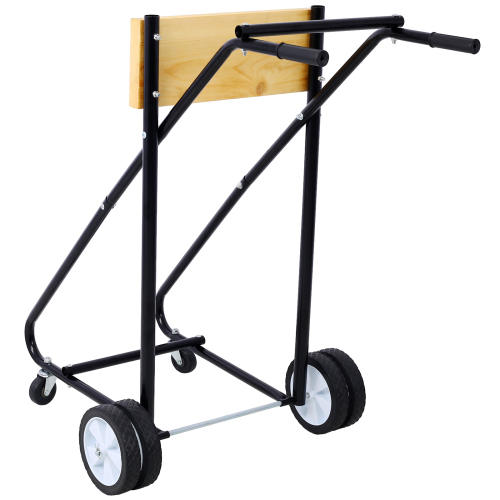 Outboard Boat Motor Stand, Engine Carrier Cart Dolly for Storage, 315lbs Weight Capacity, w/Wheels (black)、、eastwooduniform
