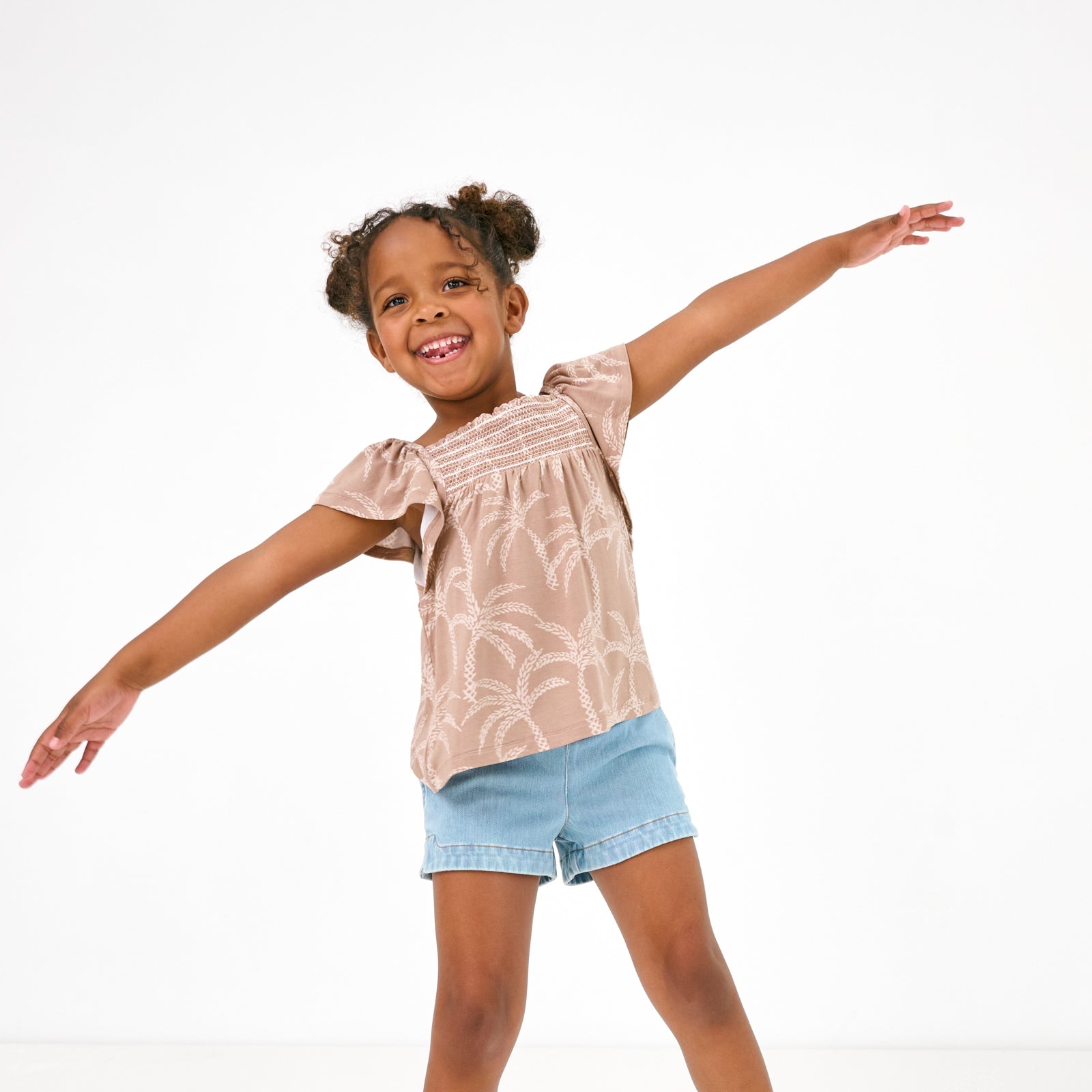 Sandy Palms Smocked Flutter Top、mySite、g9winljtr