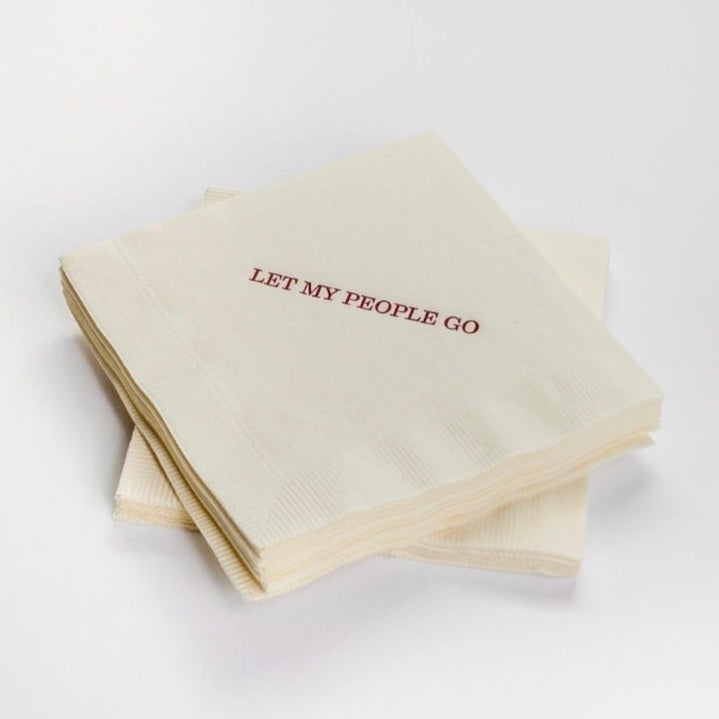 Let My People Go Cocktail Napkins, Set of 20、mySite、topwebapps