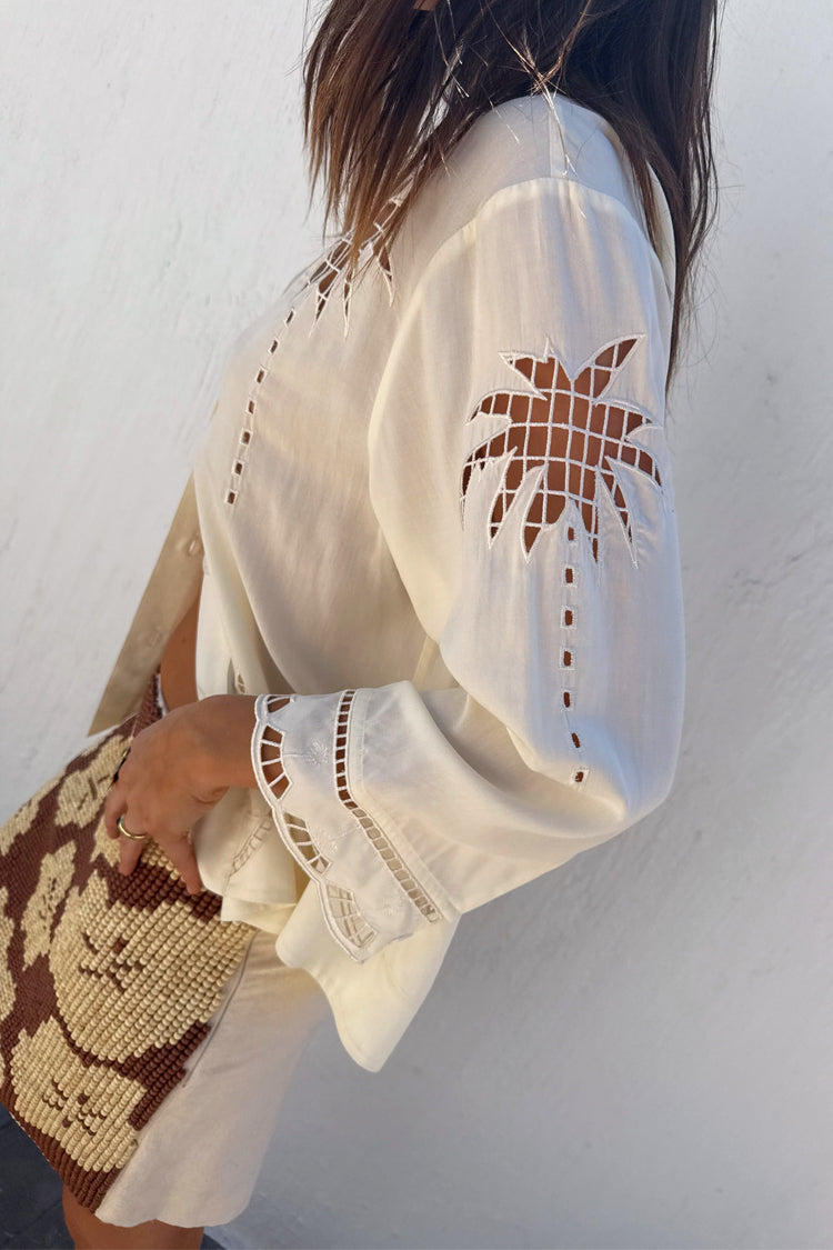 Palm Embroidered Shirt、mySite、solidvoid