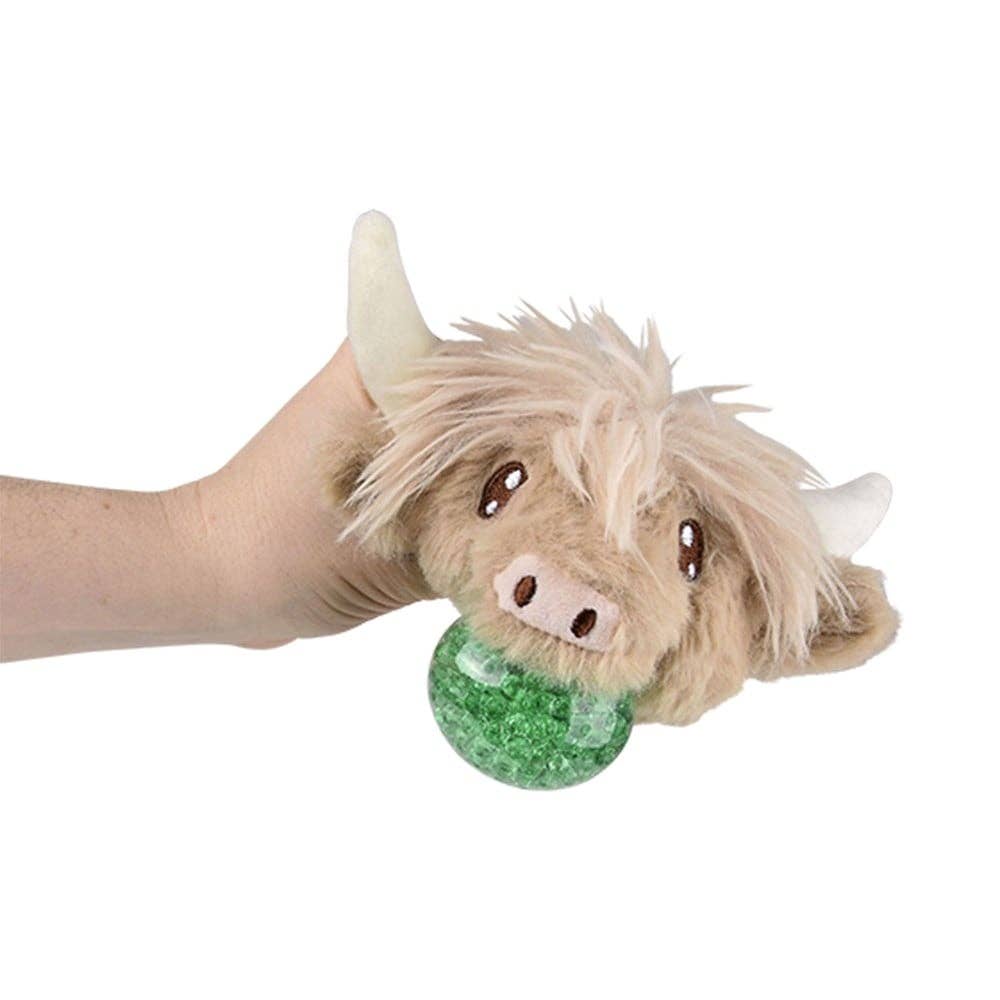 Highland Cow Shaggy Squeezy Bead Plush Ball 3 Super Soft、mySite、g9winljtr