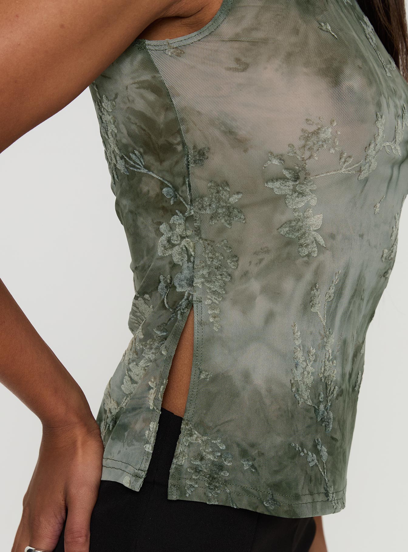 Nights All Alone High Neck Top Multi、mySite、solidvoid