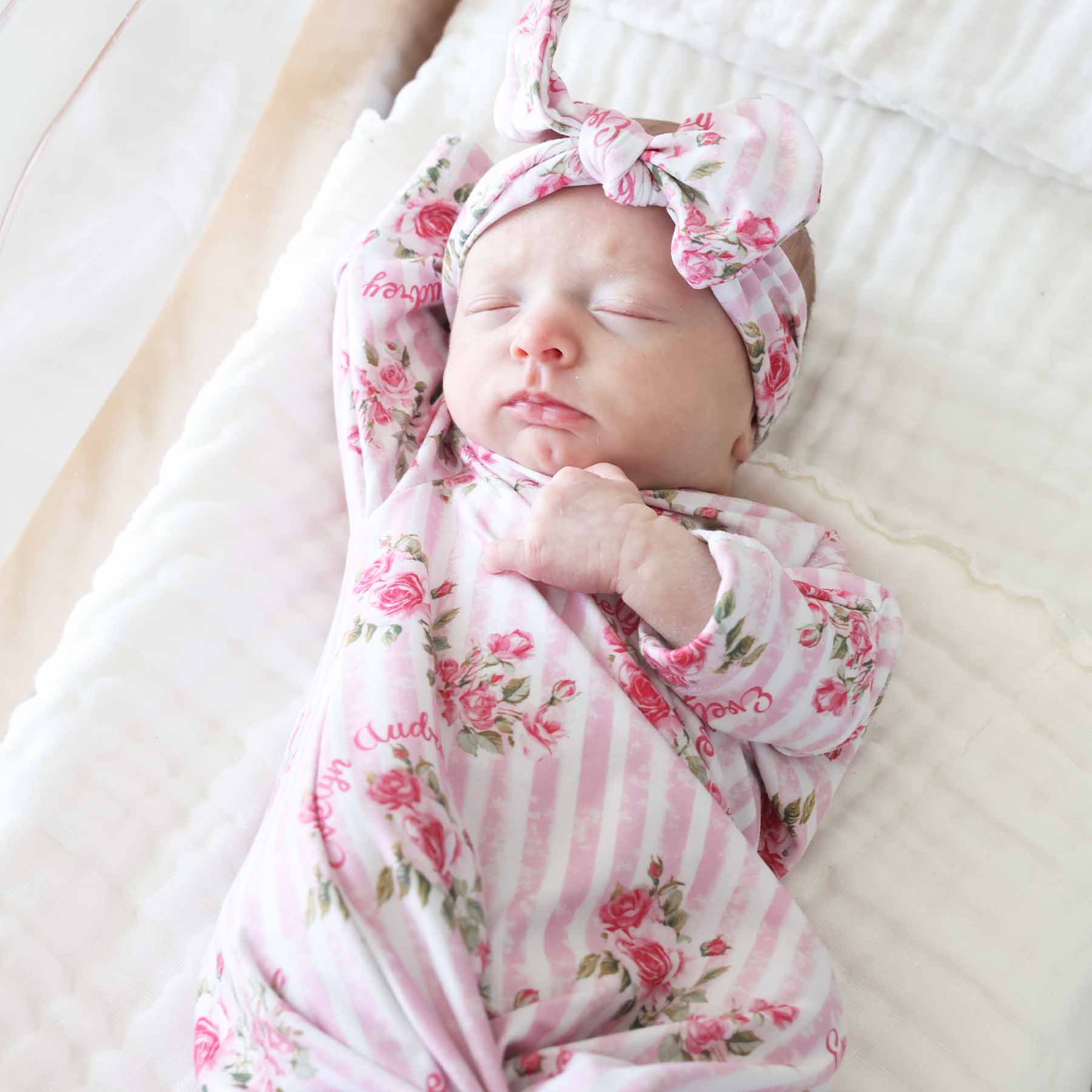  Shabby Chic Personalized Newborn Baby Knot Gown、mySite、layawaytickets