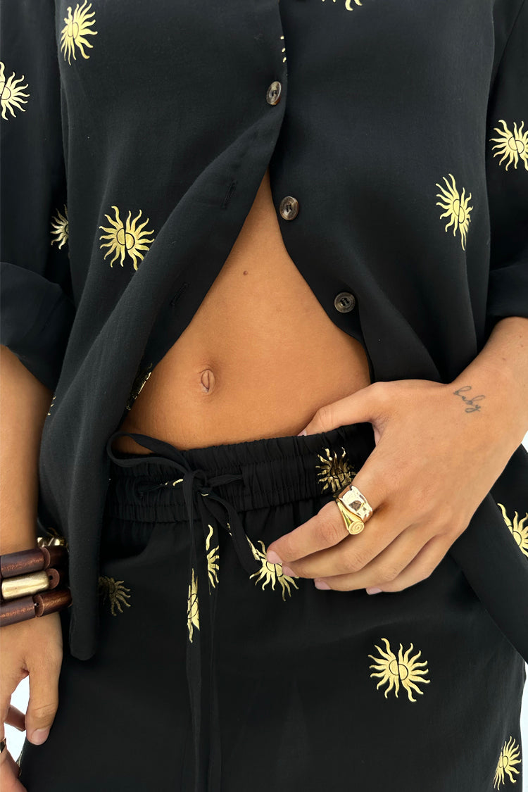 Gold Sun Elissa Trousers Petite、mySite、solidvoid