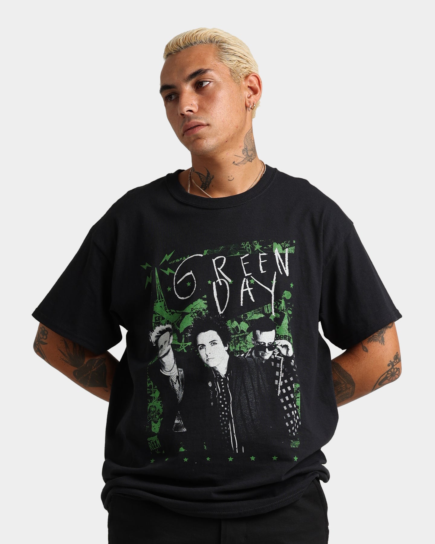 Green Day Green Lean T-Shirt Black、mySite、zt4zffjzw