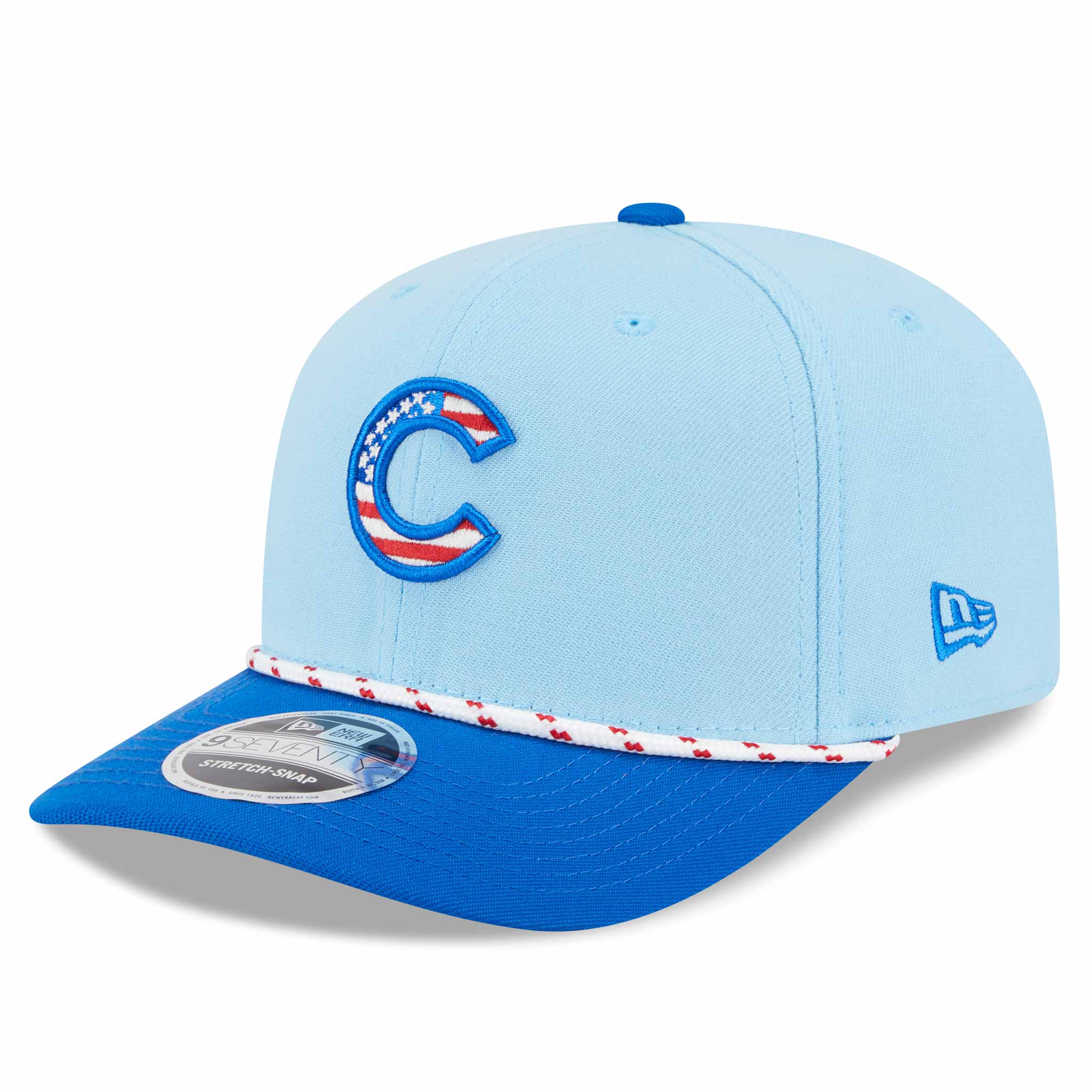 Chicago Cubs New Era 2025 Fourth of July 9SEVENTY Rope Stretch Snap Adjustable Cap、mySite、vikingsvslions
