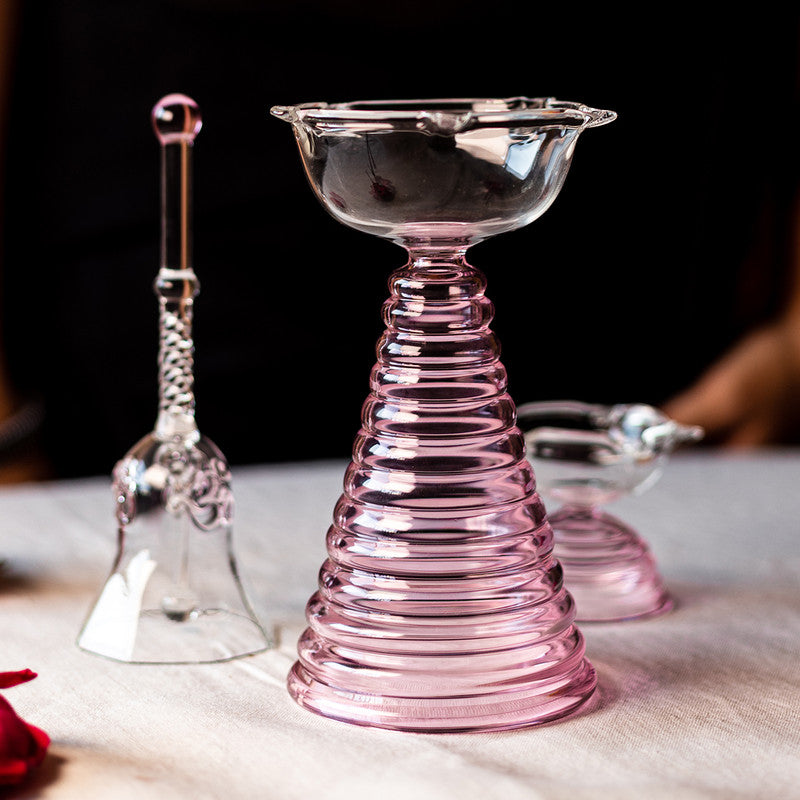 Coil Borosil Diya Holder | Small | Pink、mySite、camillekostekn