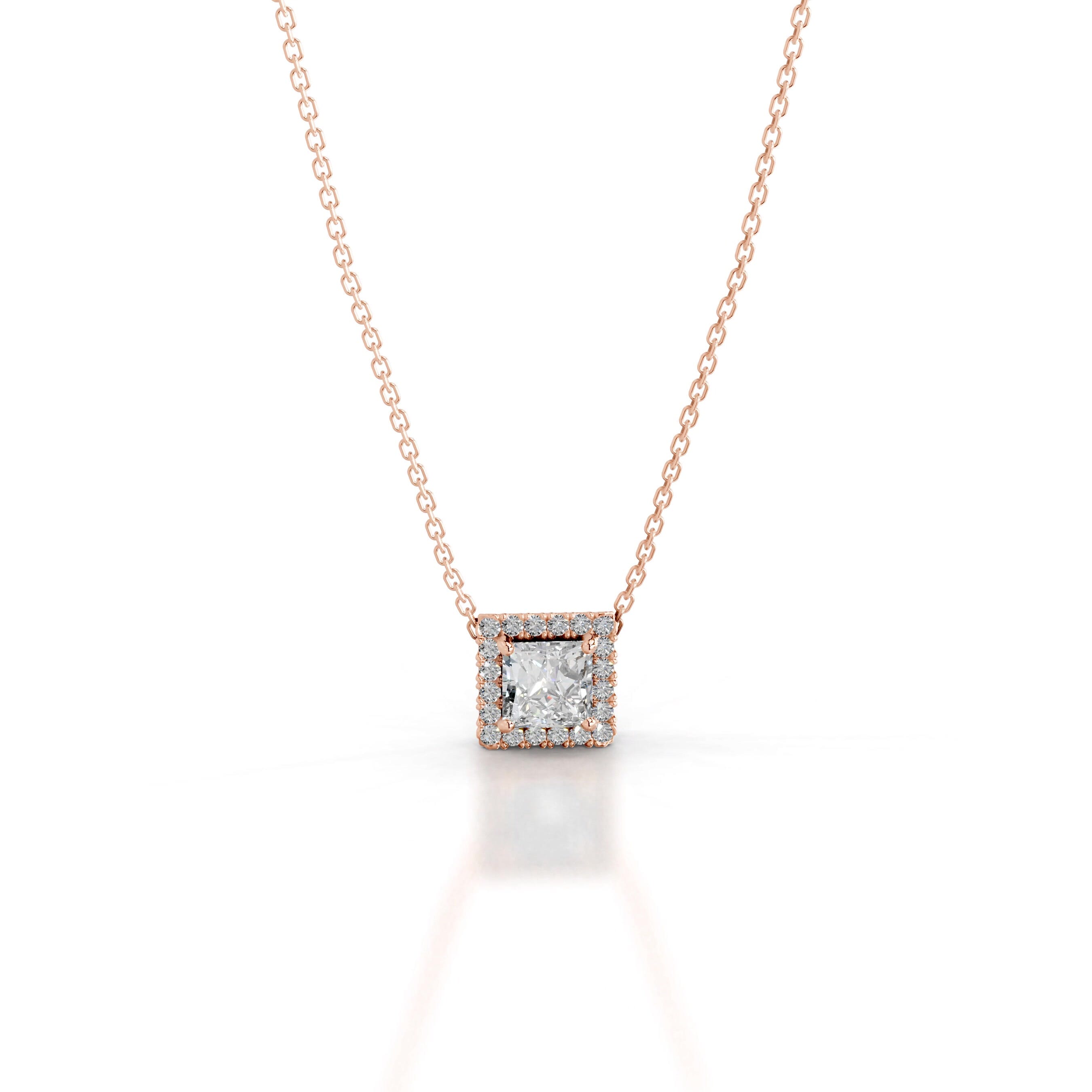 Manon Diamond Halo Pendant - 14K Rose Gold、mySite、hinf8tx79