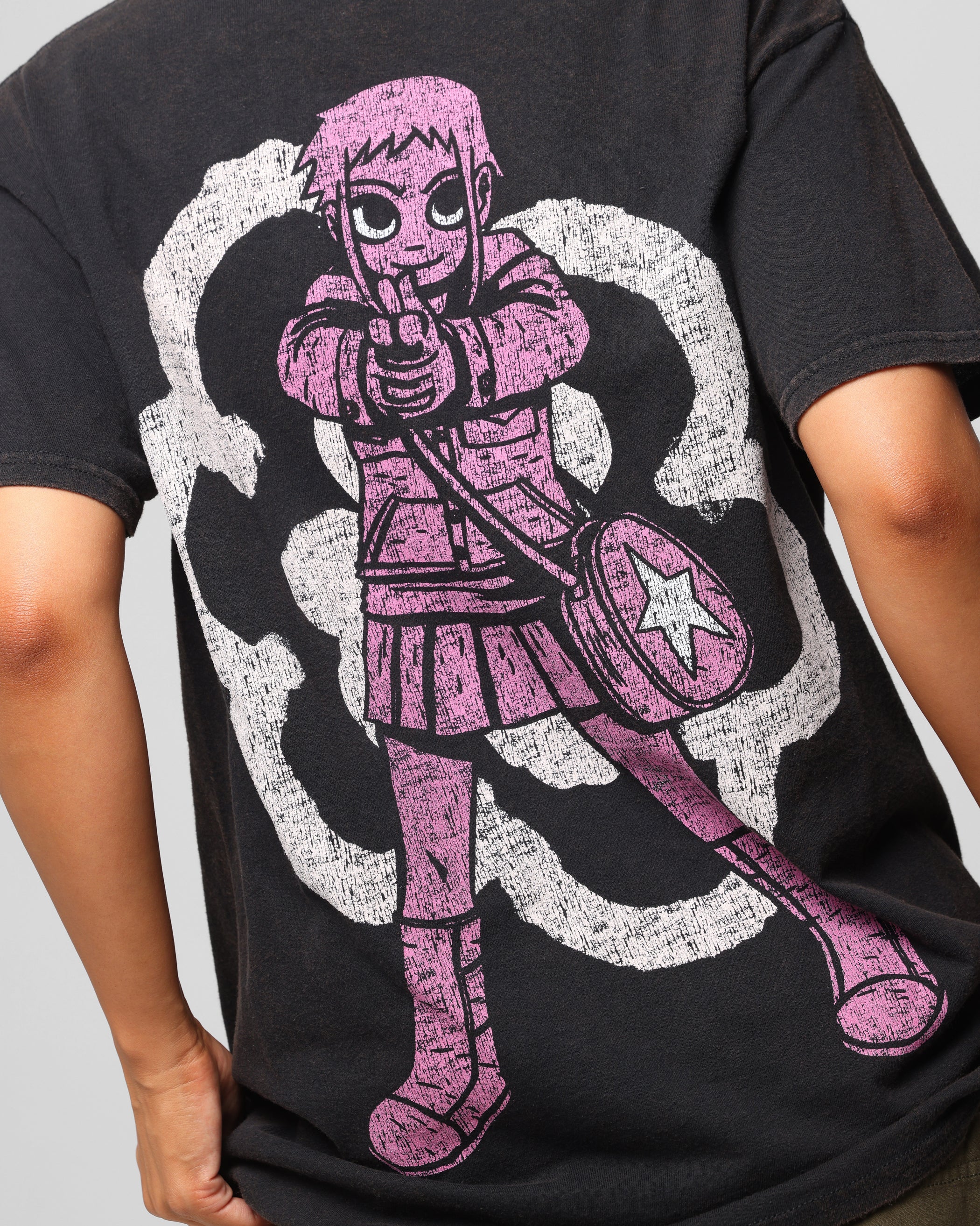 American Thrift X Scott Pilgrim Romona Flowers T-Shirt Black Wash、mySite、zt4zffjzw