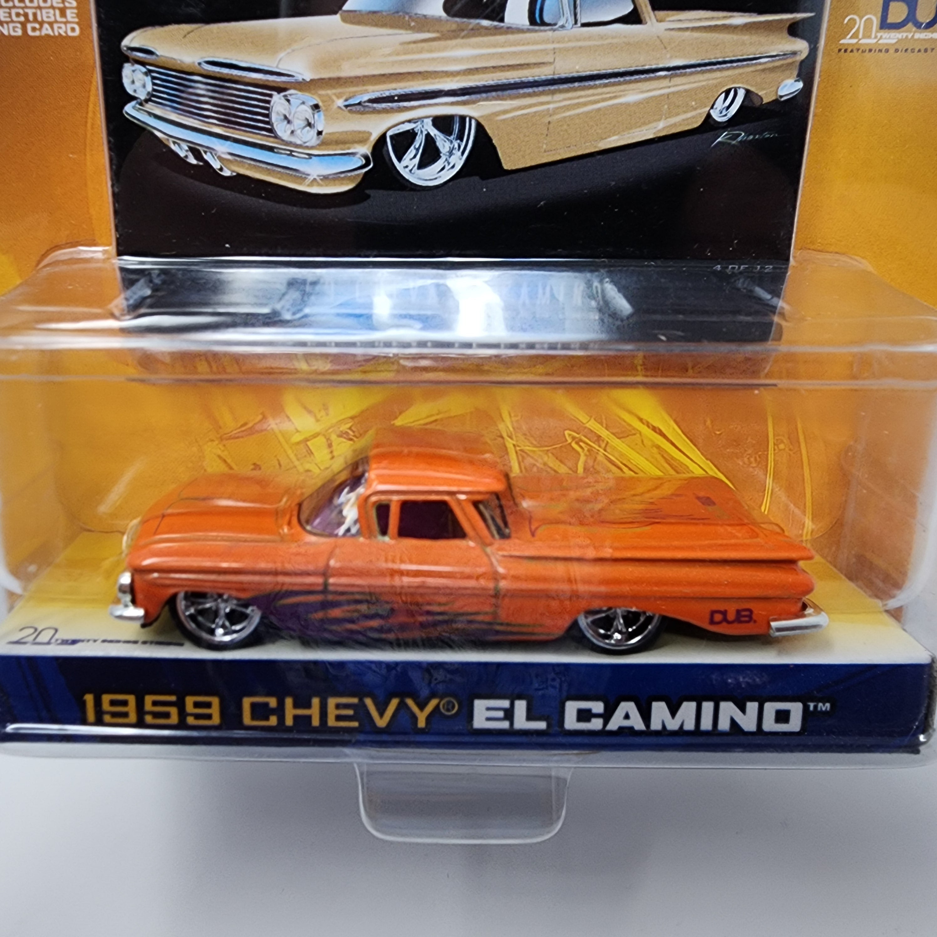 1959 Chevy El Camino * Orange * Jada Toys 1:64 Scale Dub City Oldskool、mySite、hgirdovlk