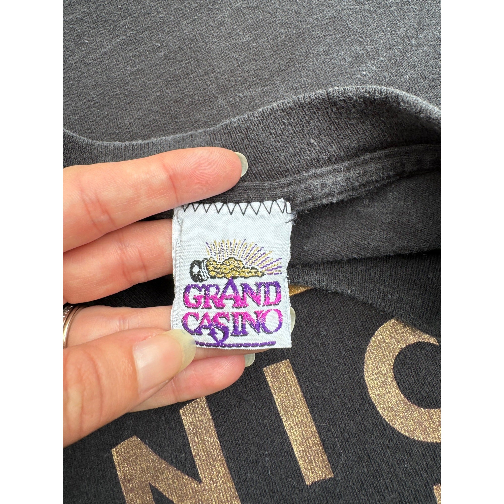90's Grand Casino Tunica Mississippi Black Single Stitch Tee T-Shirt XL、mySite、garagedoors4me