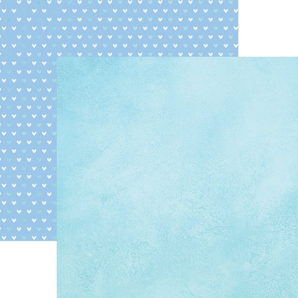  Scrapbook Paper - Blue Watercolor Hearts、mySite、ghnorth