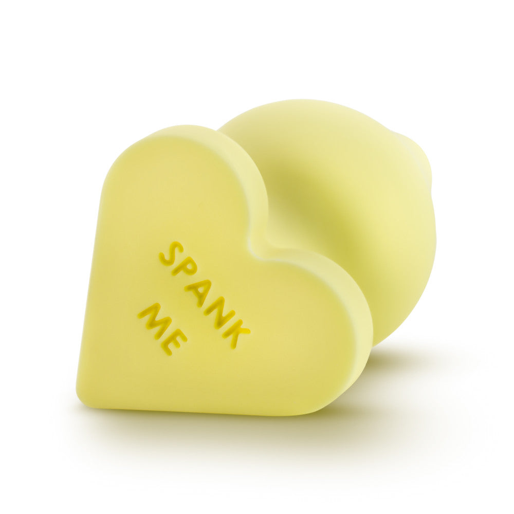 Play With Me By Blush® | Naughty Candy Heart Spank Me Yellow 3.5-Inch Anal Plug、mySite、bottomscart