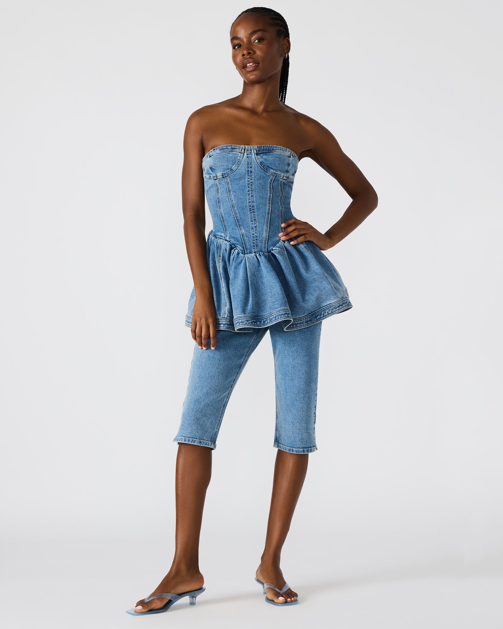 SKINNY RINA DENIM CAPRI PANT、mySite、gtrtttuynbv