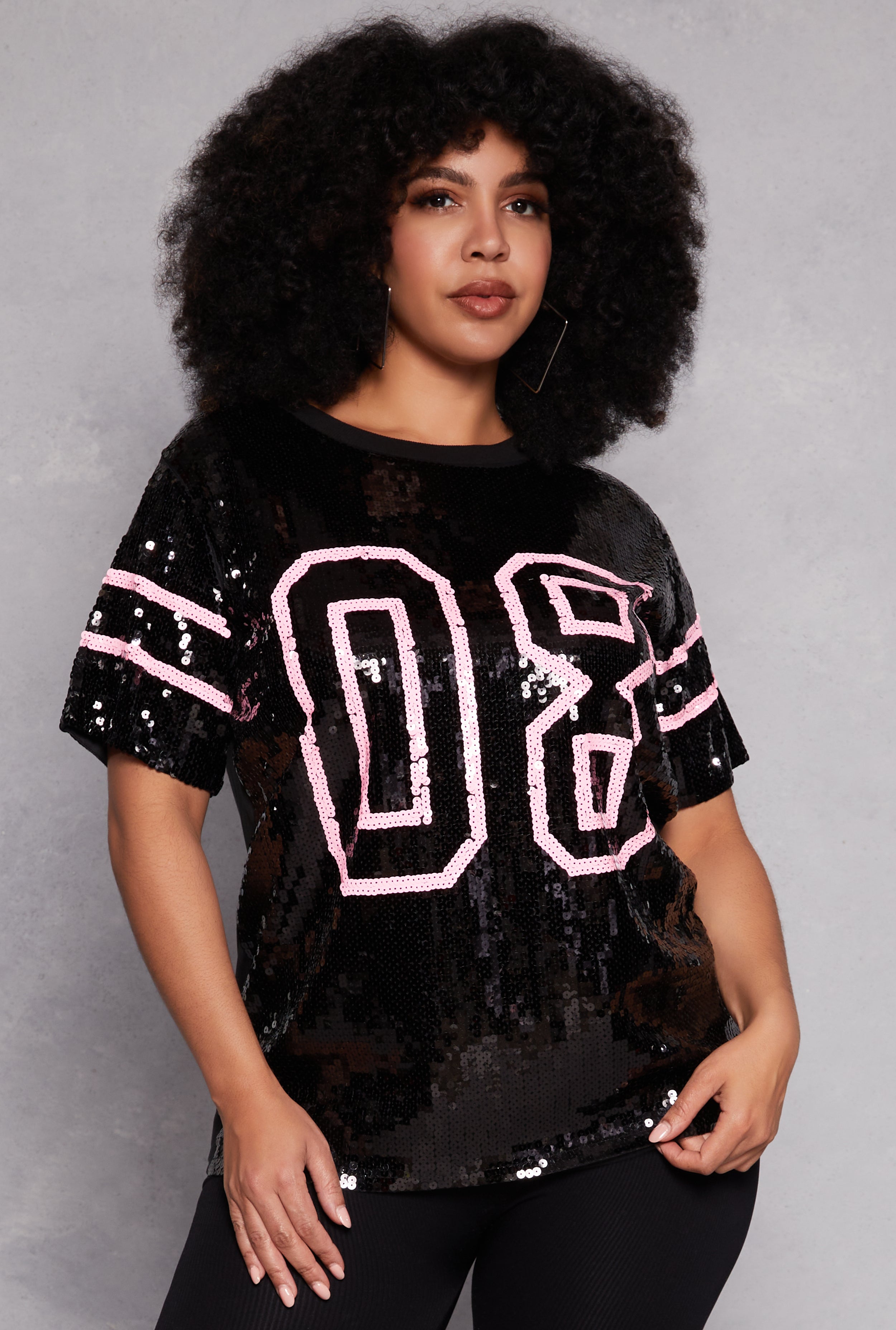 Plus Size 08 Sequin Mesh Top、mySite、camillekostekn