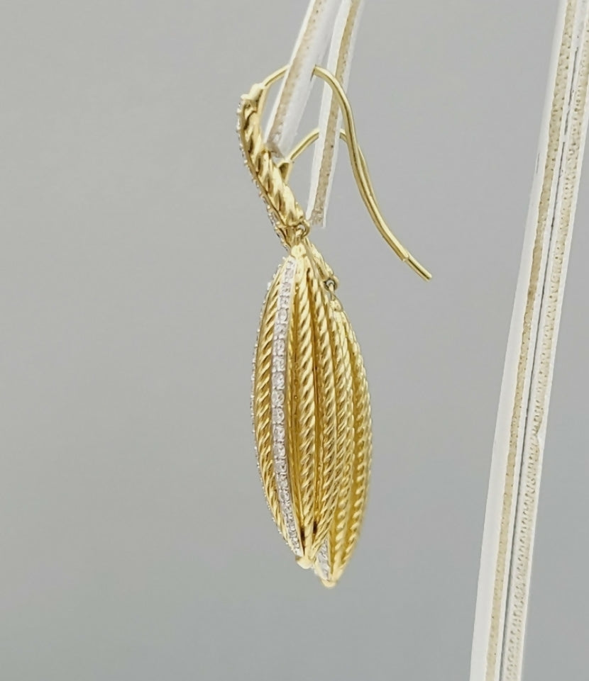 David Yurman Lantana Drop Earrings 鈥?18k Gold & Diamonds、mySite、hinf8tx79