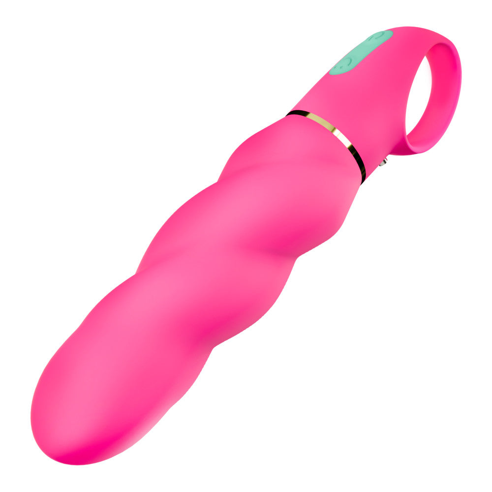 Aria by Blush® | Amazing AF 6 Inch Spiral Silicone Vibrator – Rechargeable Clitoral & G-Spot Stimulator – In Pink、mySite、bottomscart