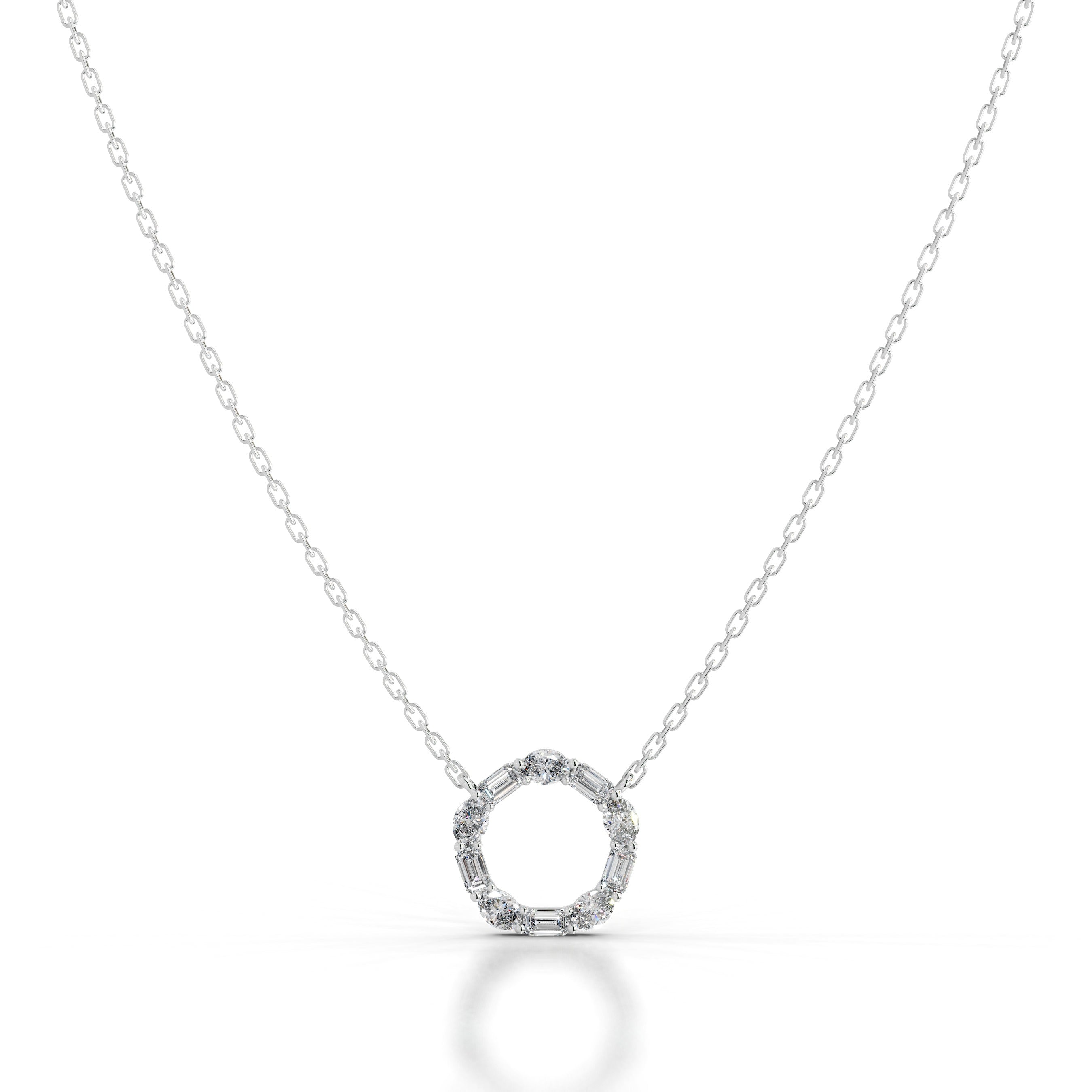 Lottie Diamond Hoop Pendant - 14K White Gold、mySite、hinf8tx79