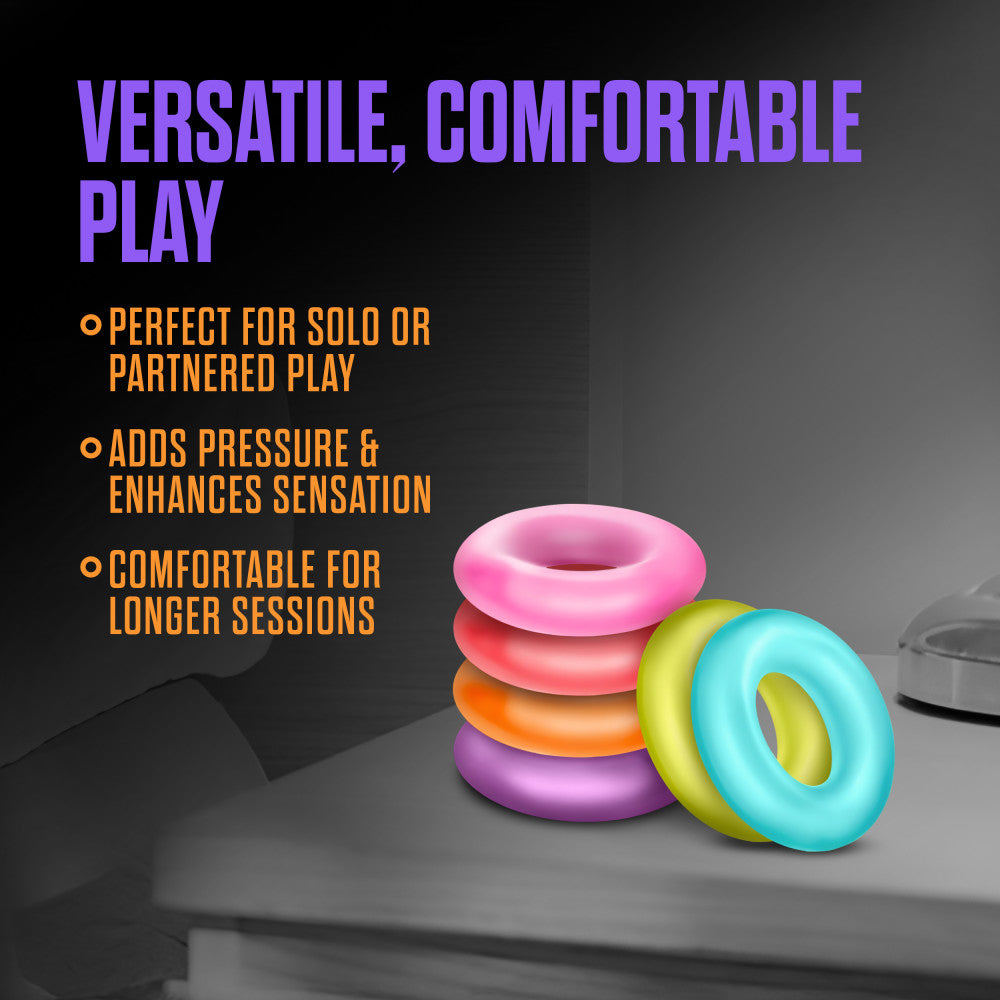 Play With Me By Blush® | King of the Ring: Assorted Penis Rings (6-Pack)、mySite、bottomscart
