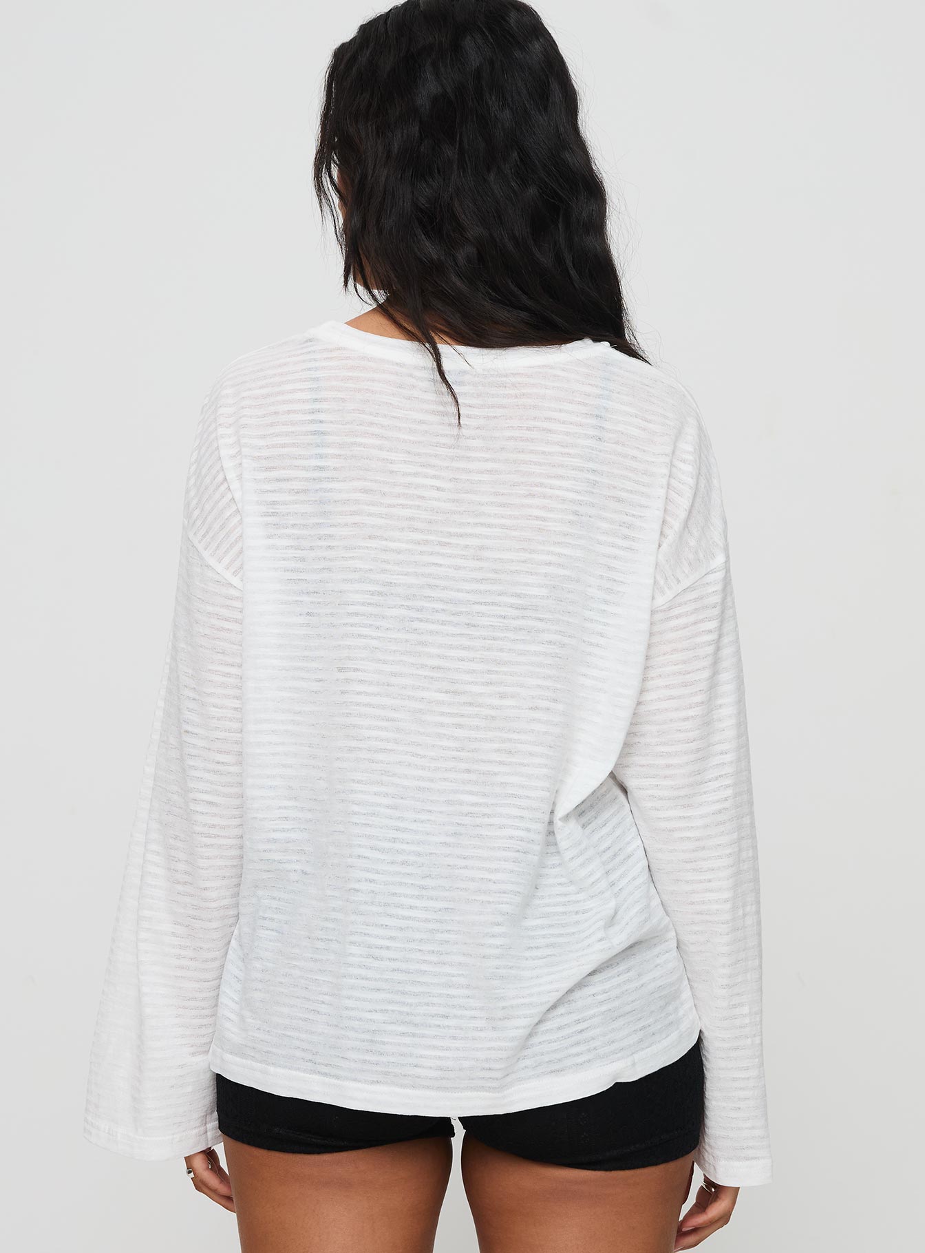 Veracruz Long Sleeve Top White、mySite、solidvoid