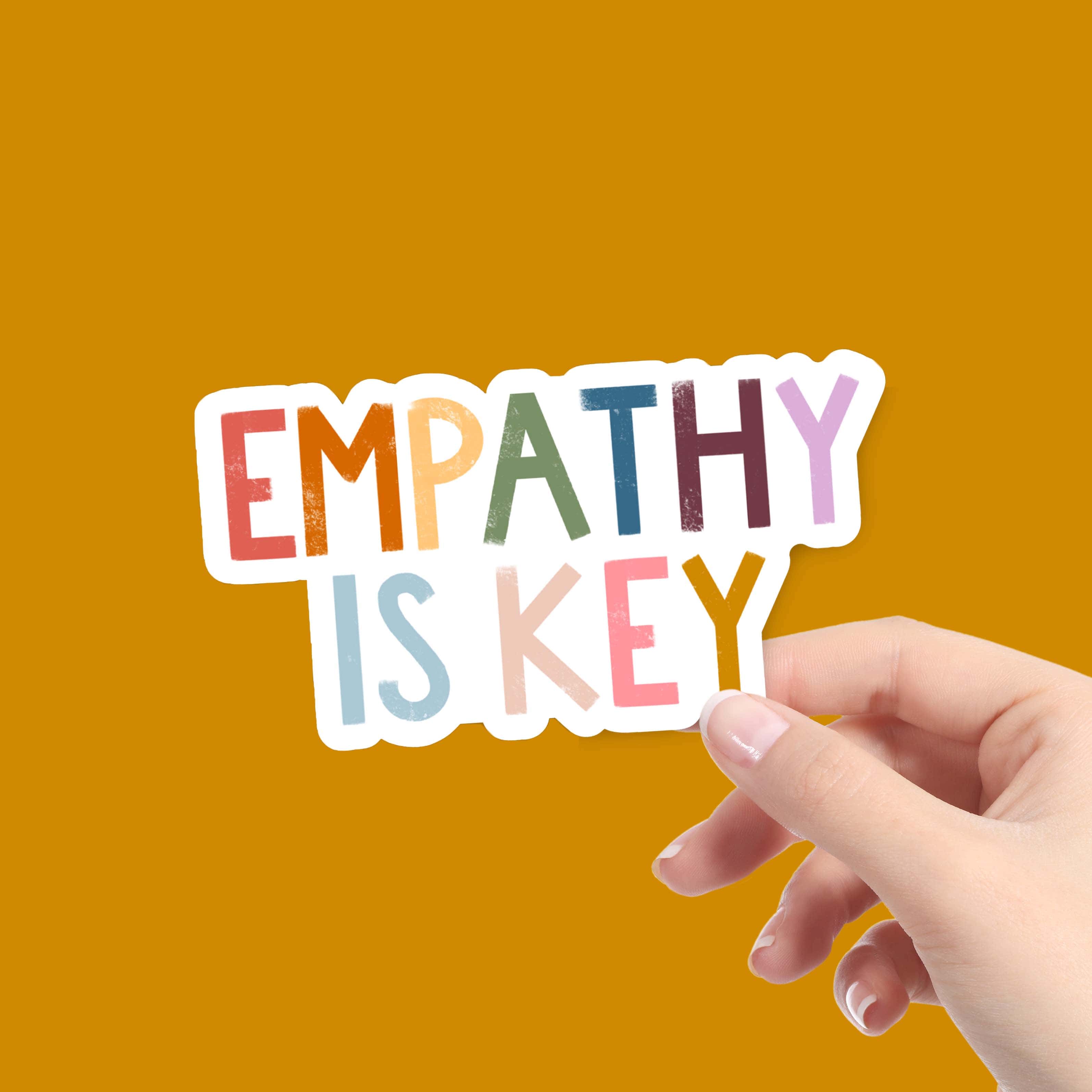  Empathy Is Key - Multicolor Lettering Sticker、mySite、ghnorth
