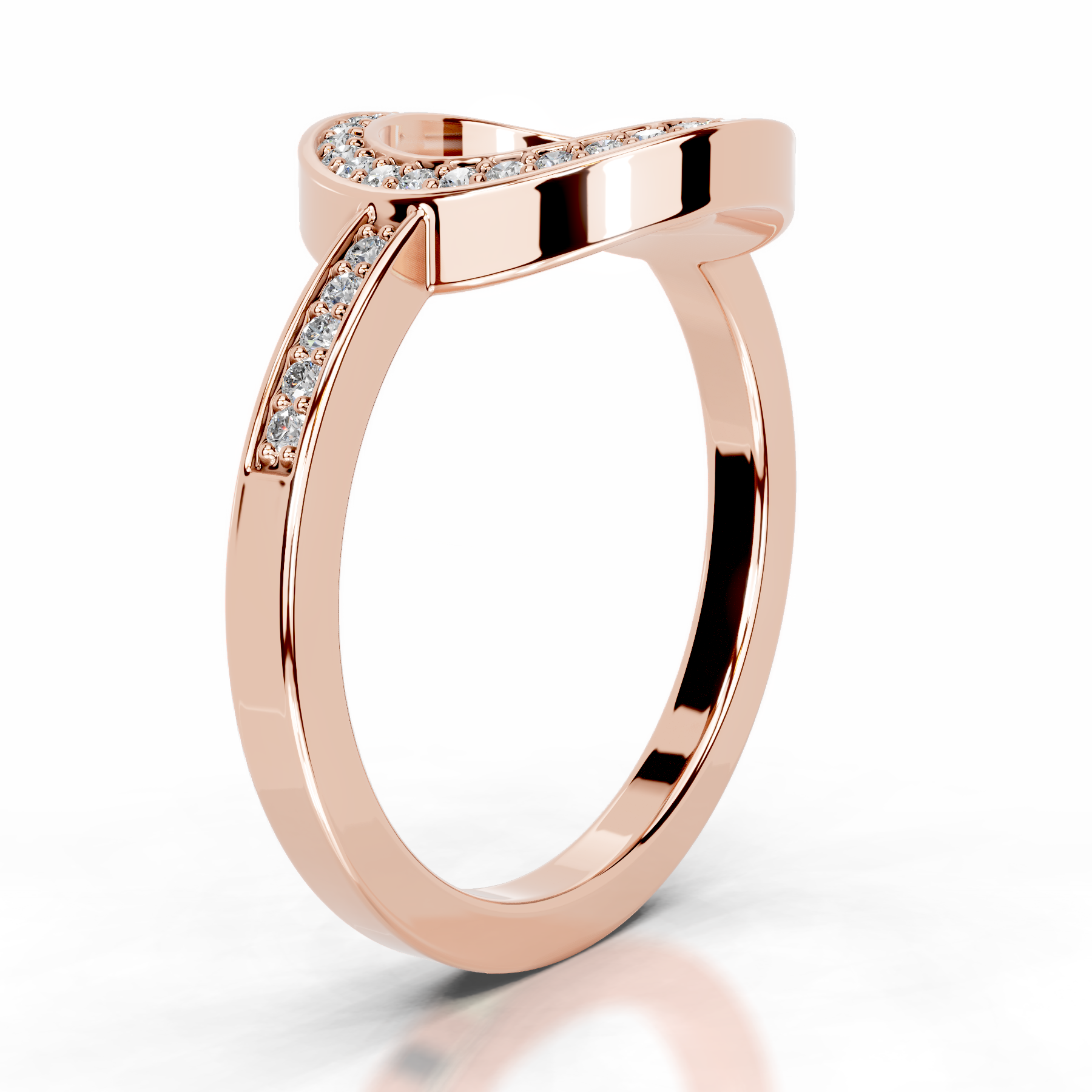 Inessa Diamond Wedding Ring (0.15 Carat) -14K Rose Gold、mySite、hinf8tx79