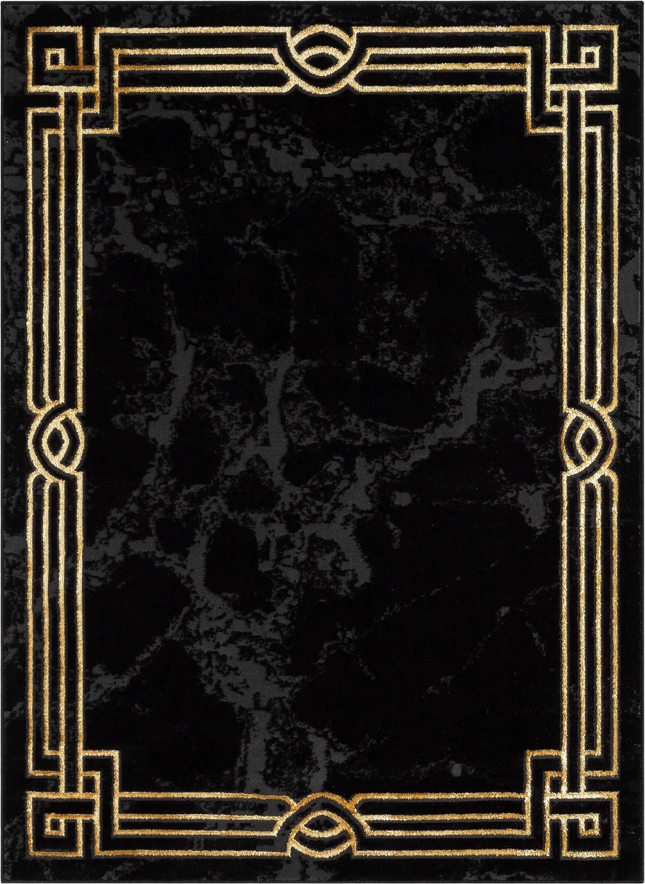 Huntington Retro Marble Border Glam Rug、mySite、gigharbornorthrealestate