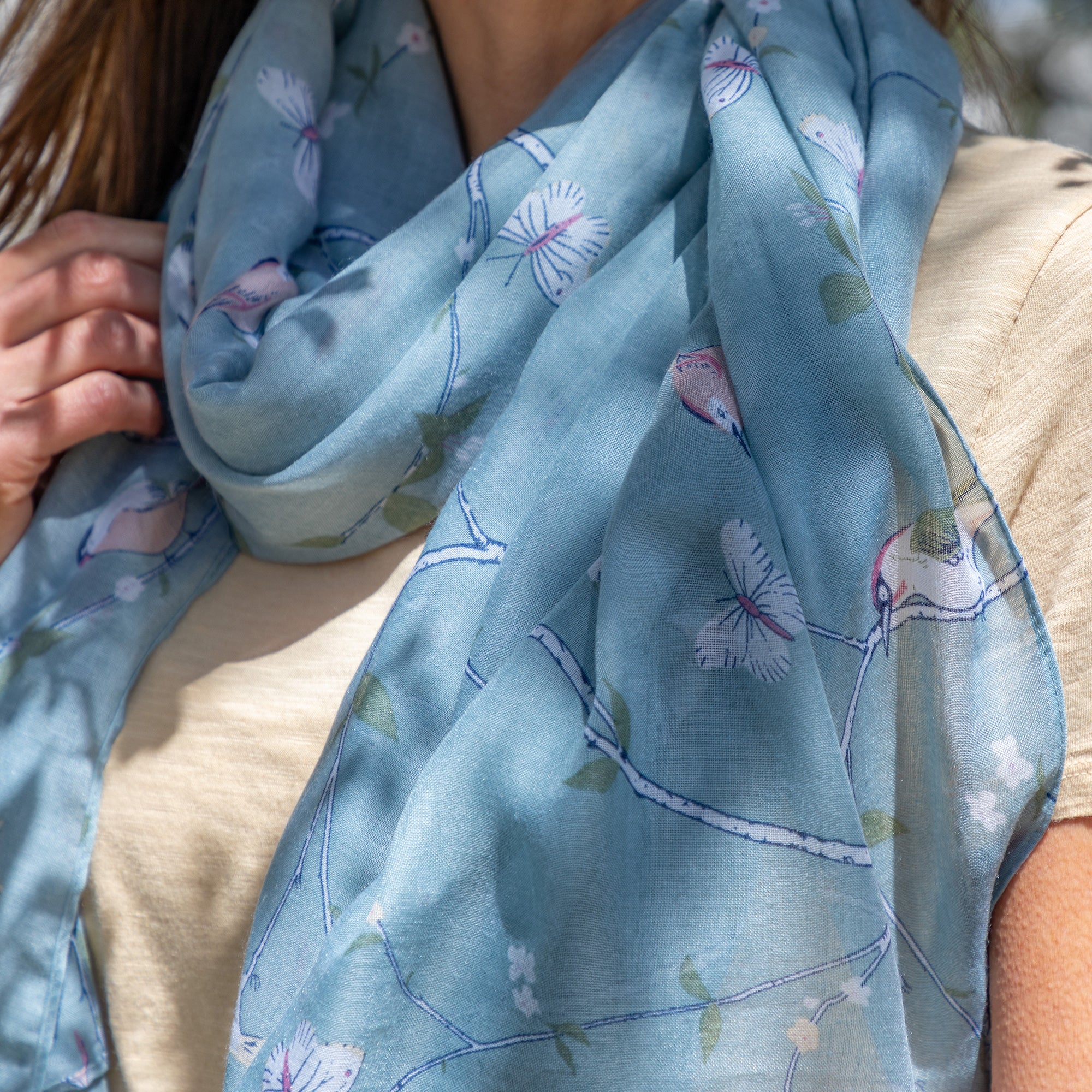 Lovely Birds & Butterflies Scarf、mySite、camillekostekn