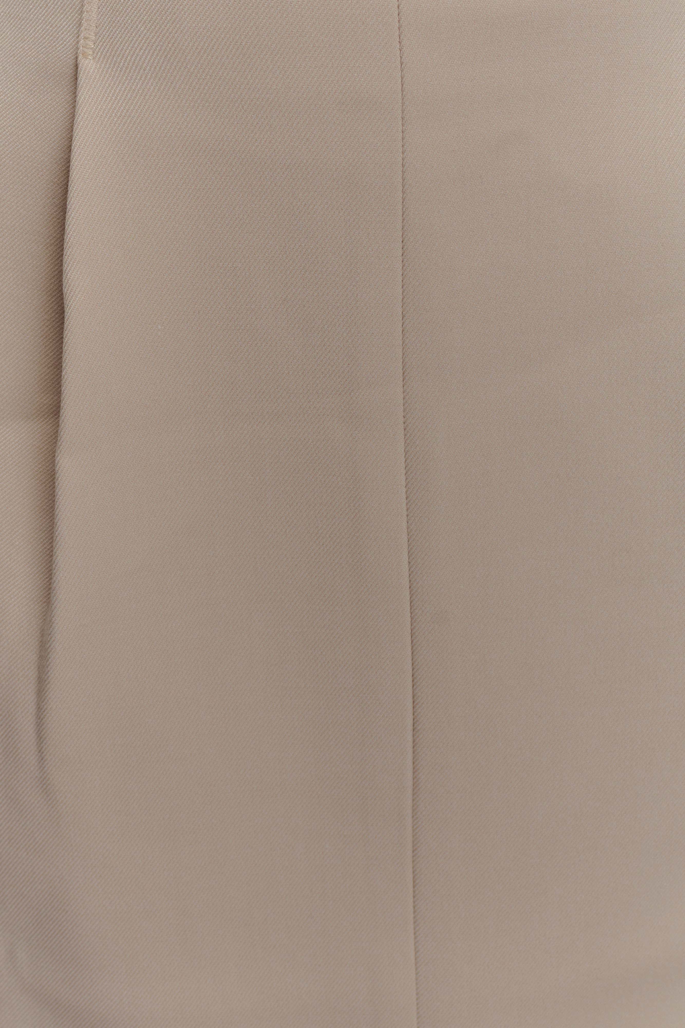 Vera Suiting Split Front Midi Skirt - Ivory Stone、mySite、solidvoid