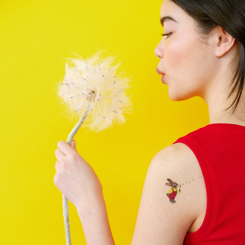  Dandelion Bunny Tattly Temporary Tattoos、mySite、ghnorth
