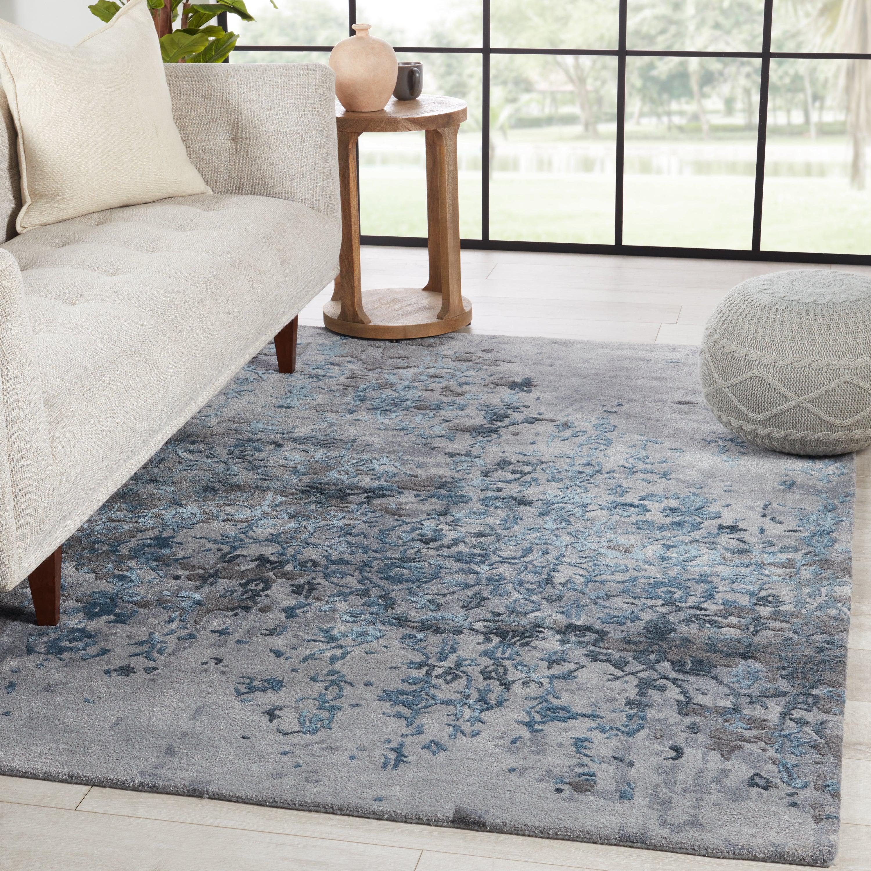 Ballare Handmade Abstract Blue Gray Area Rug、mySite、gigharbornorthrealestate