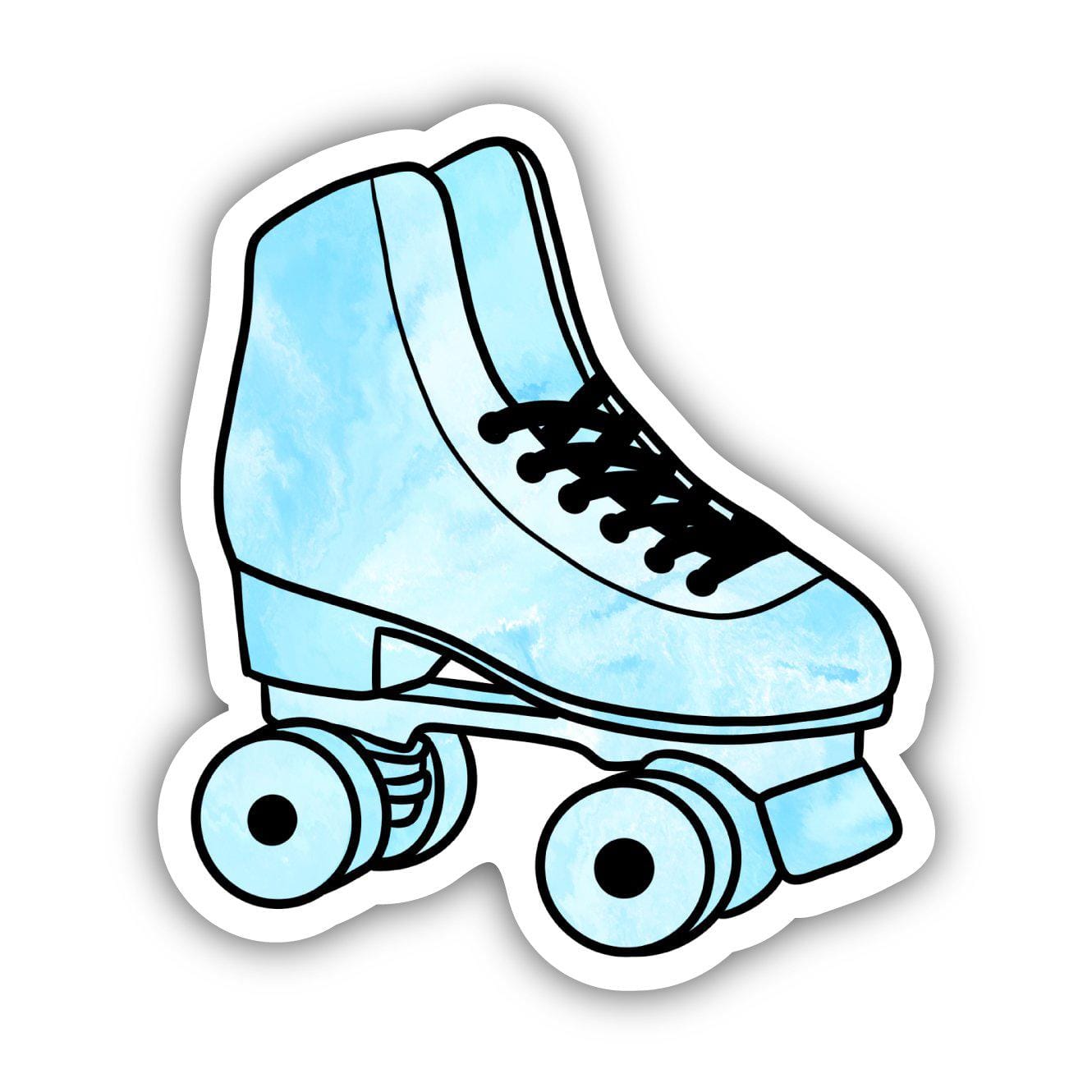  Blue Tie Dye Roller Skate Aesthetic Sticker、mySite、elrpsem3k