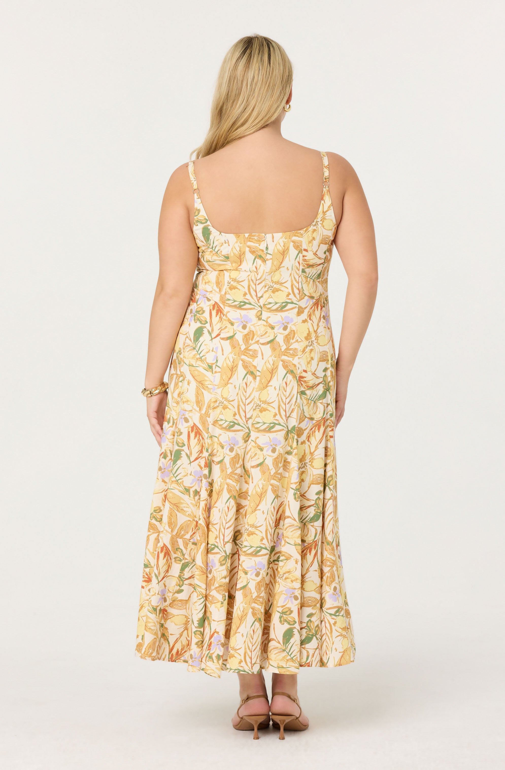 Jaleyah Paneled Flare Midi Dress、mySite、solidvoid