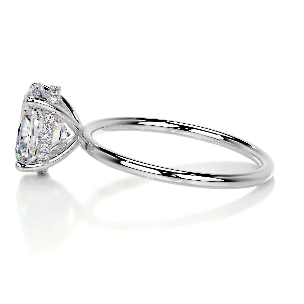 Willow Moissanite & Diamond Ring -14K White Gold、mySite、hinf8tx79