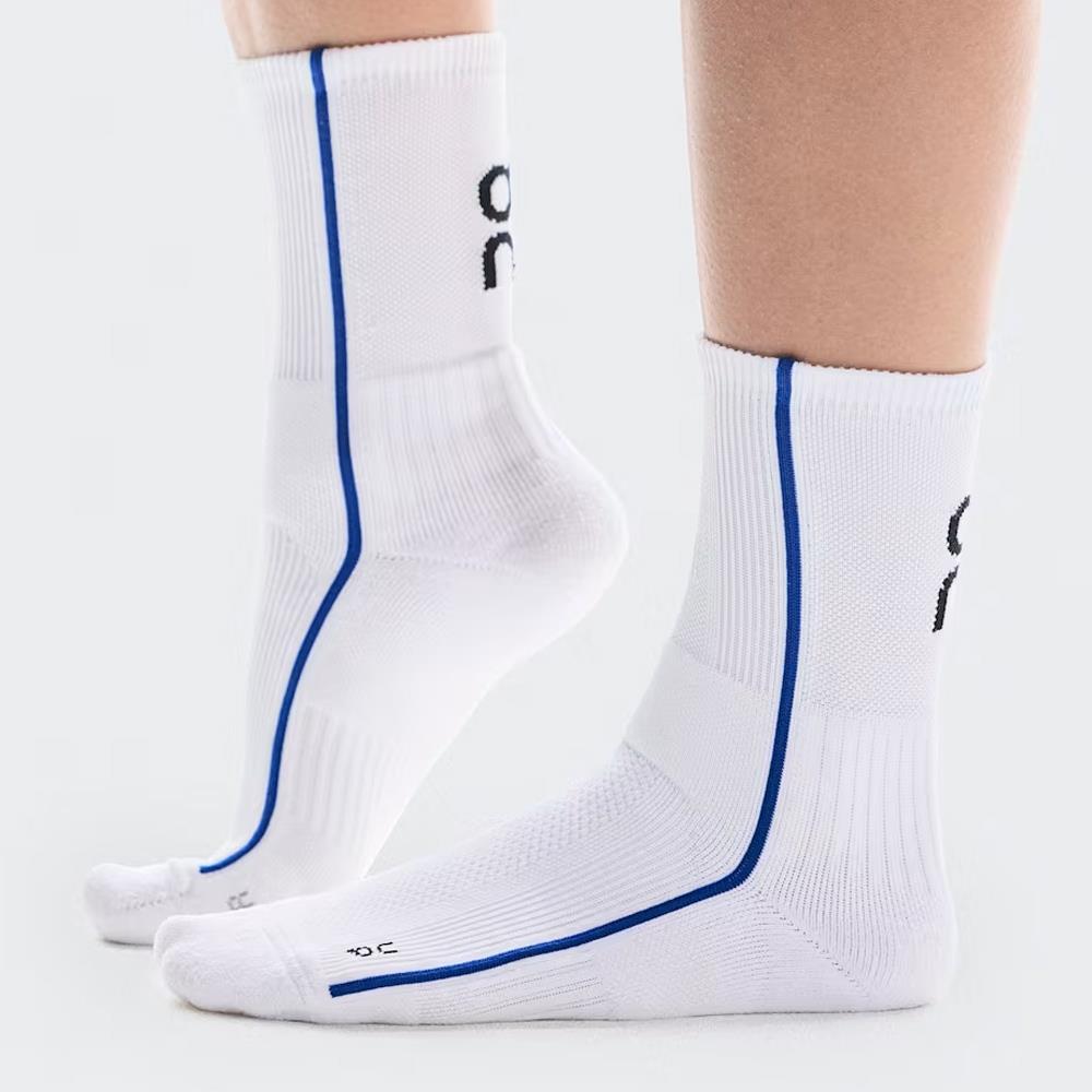 On Court High 1 Pack Socks - White/Indigo