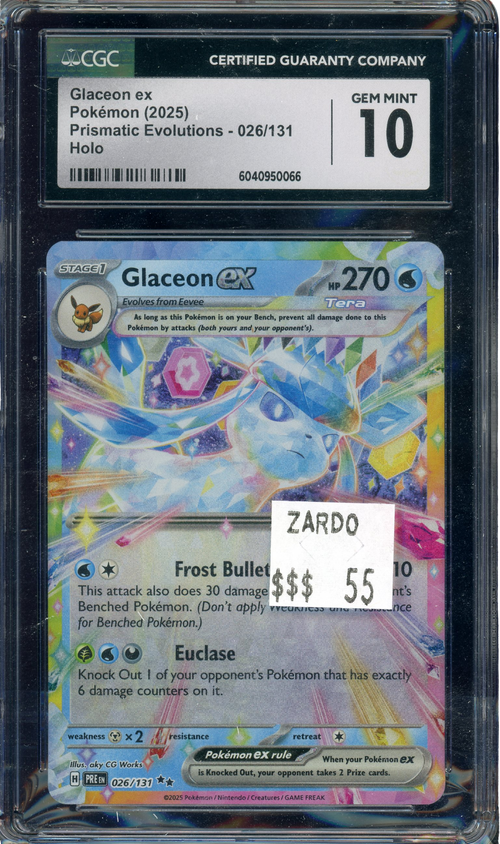 CGC 10 GLACEON EX PRISMATIC EVOLUTIONS、mySite、waistdrama