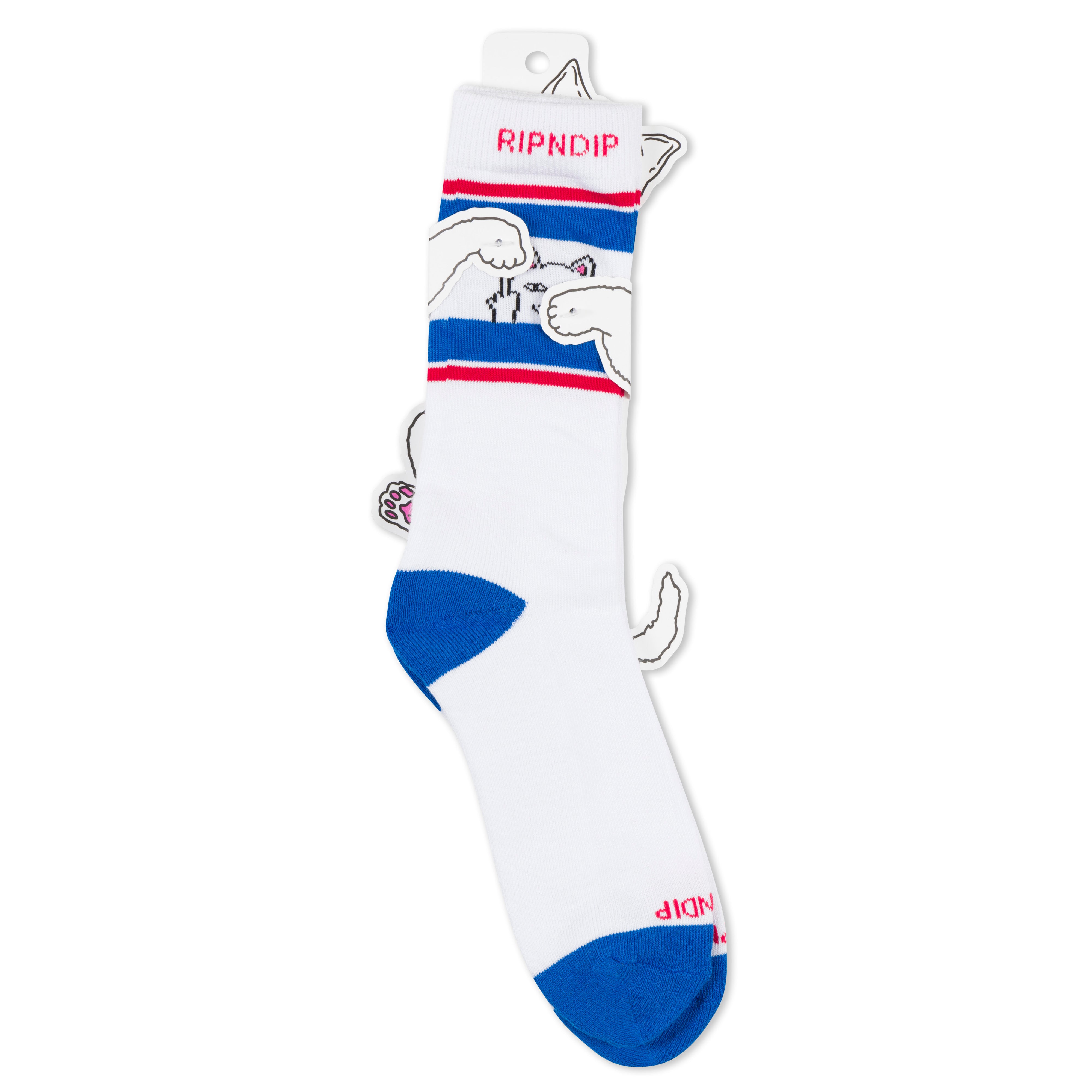 Peeking Nermal Socks (White/Blue)、mySite、merchandisen