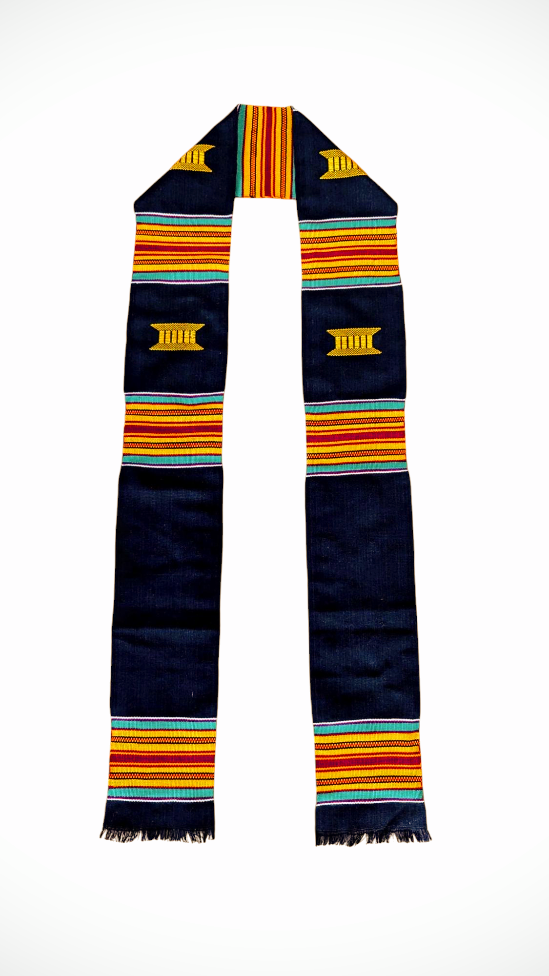 Dupsie's Asanka handwoven Kente Cloth Sash formal wear Ceremonies Graduation Stole DP2169CZ、mySite、solidvoid