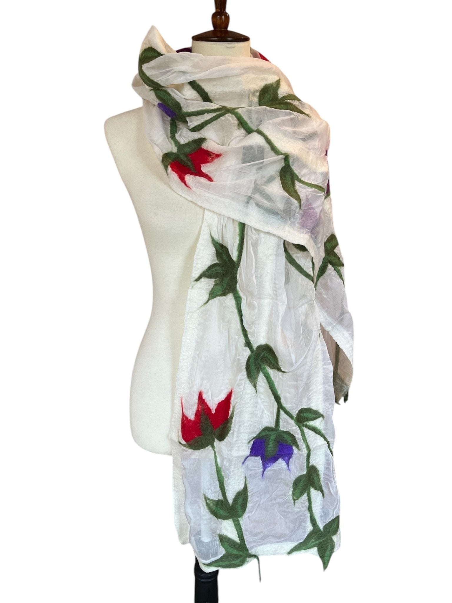  White Flower Vine Scarf、mySite、elrpsem3k