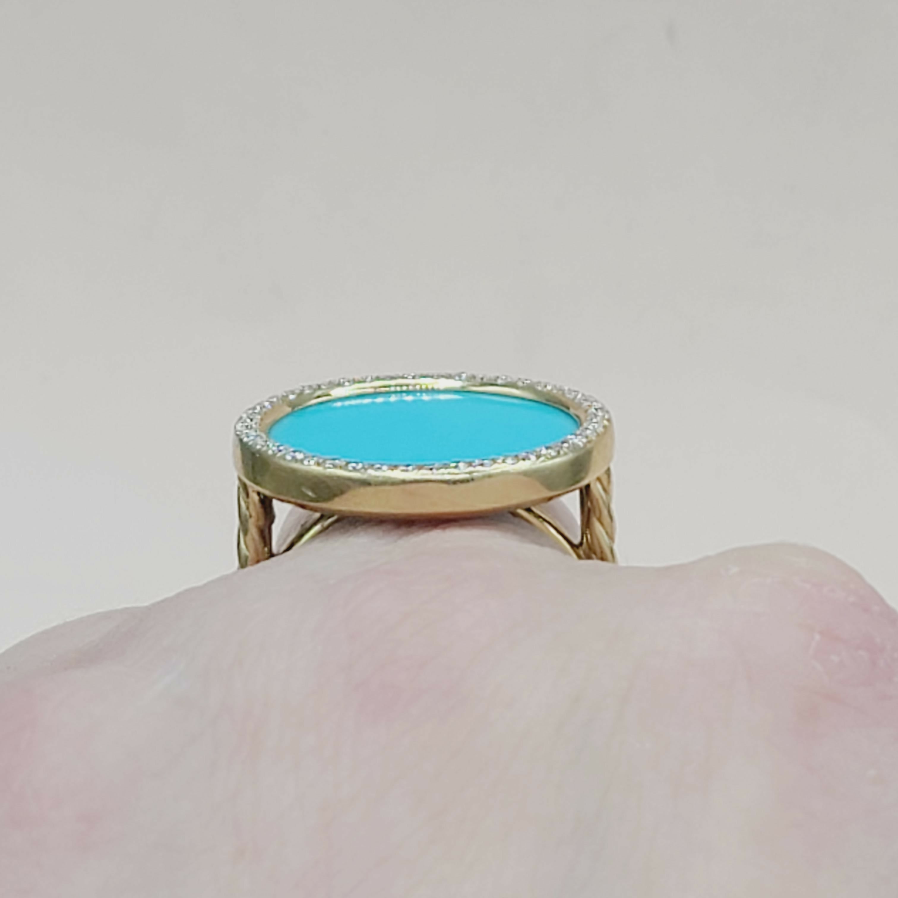 David Yurman Elements Ring Turquoise & Diamond 18K Gold、mySite、hinf8tx79