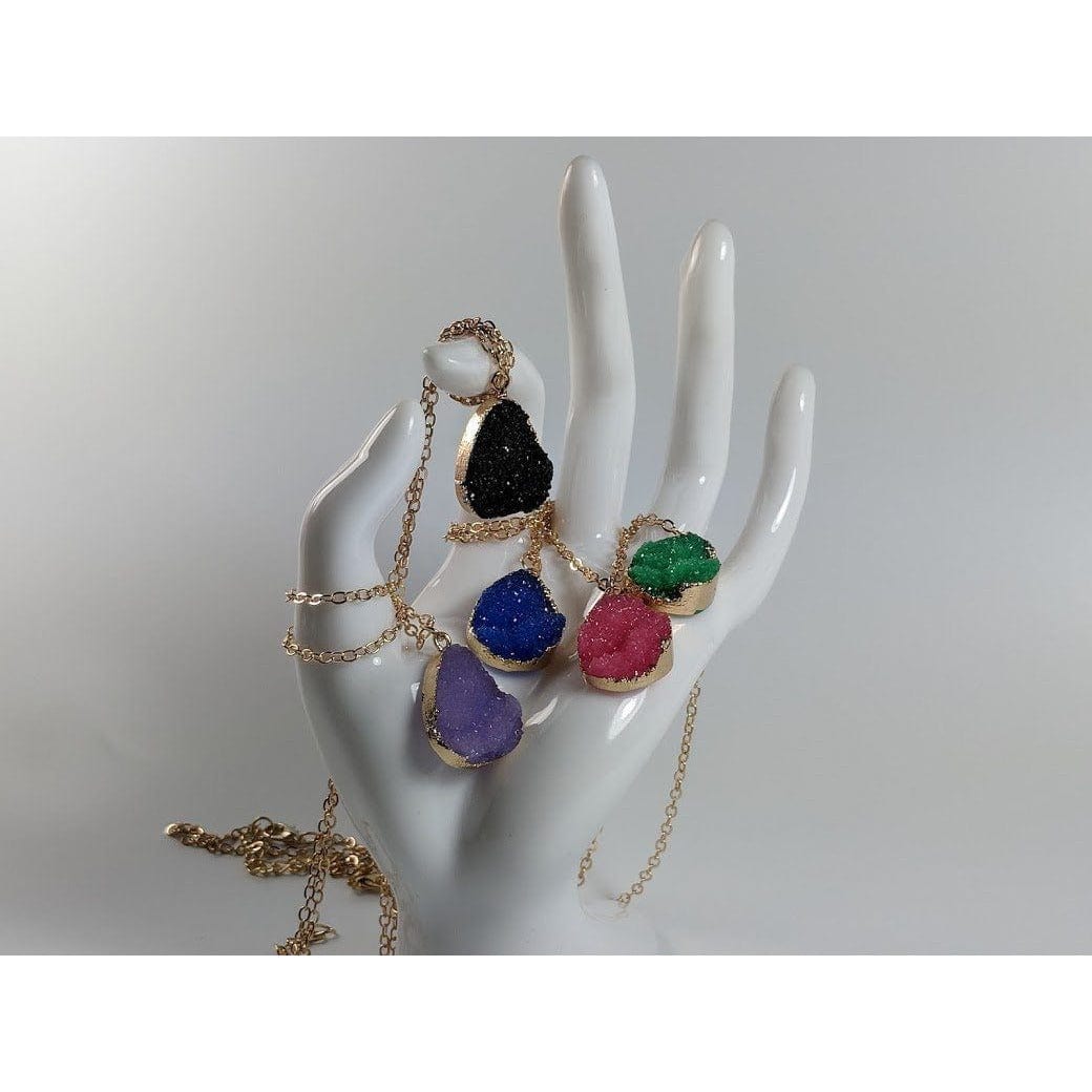 Multi Colored Druzy Fashion Necklaces、mySite、g9winljtr