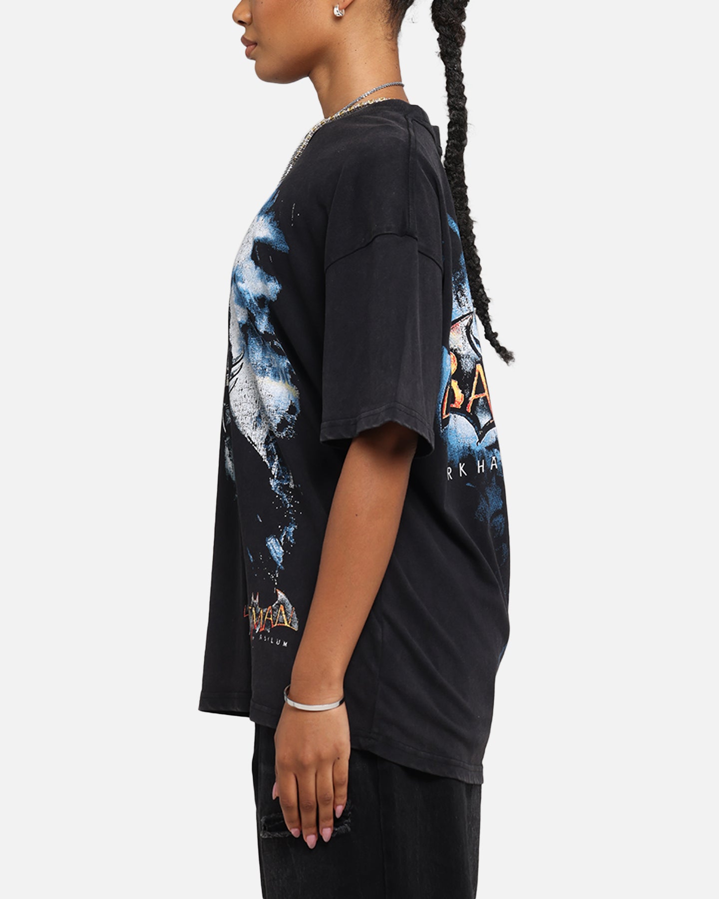 73 Studio X DC Batman Arkham Asylum Vintage T-Shirt Black Acidwash、mySite、zt4zffjzw
