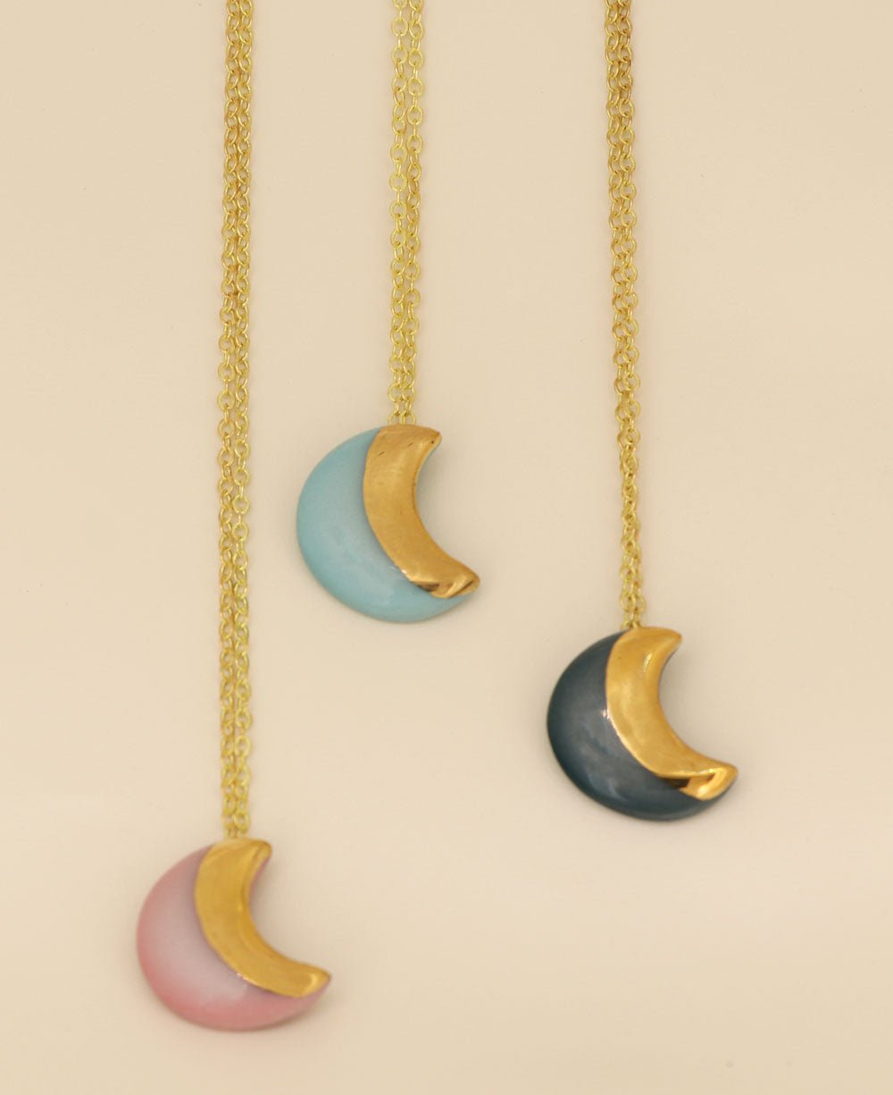 Trust Your Journey Lunar Dainty Porcelain Necklace、mySite、topwebapps