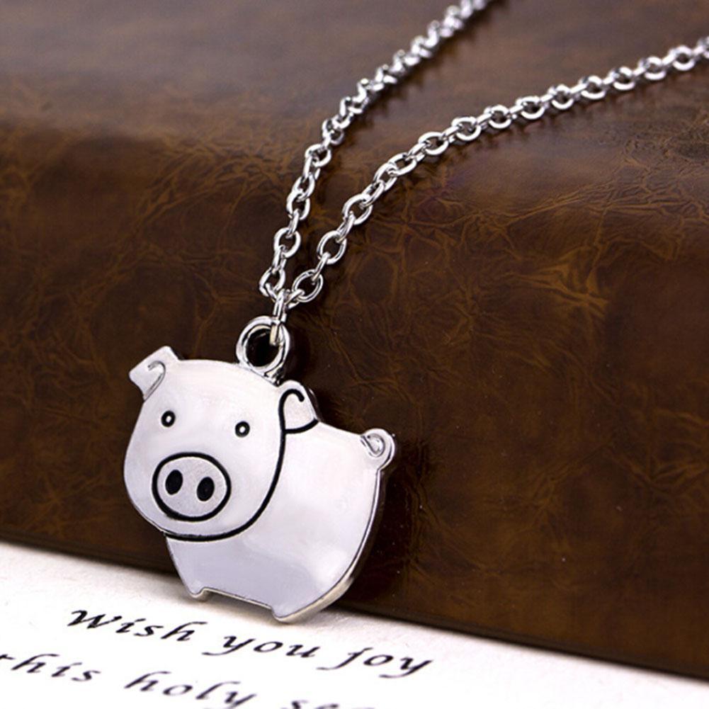 Pig Necklace! Just for fun, Cute Silver Tone Fashion Necklace、mySite、g9winljtr