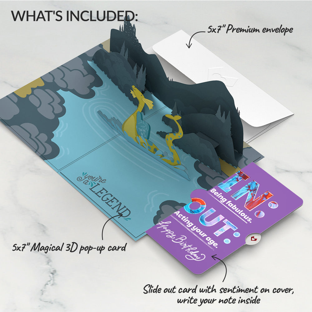 Dad You're a Legend Loch Ness Monster Birthday Pop-Up Card and IN & OUT Sentiment Set、mySite、solidvoid