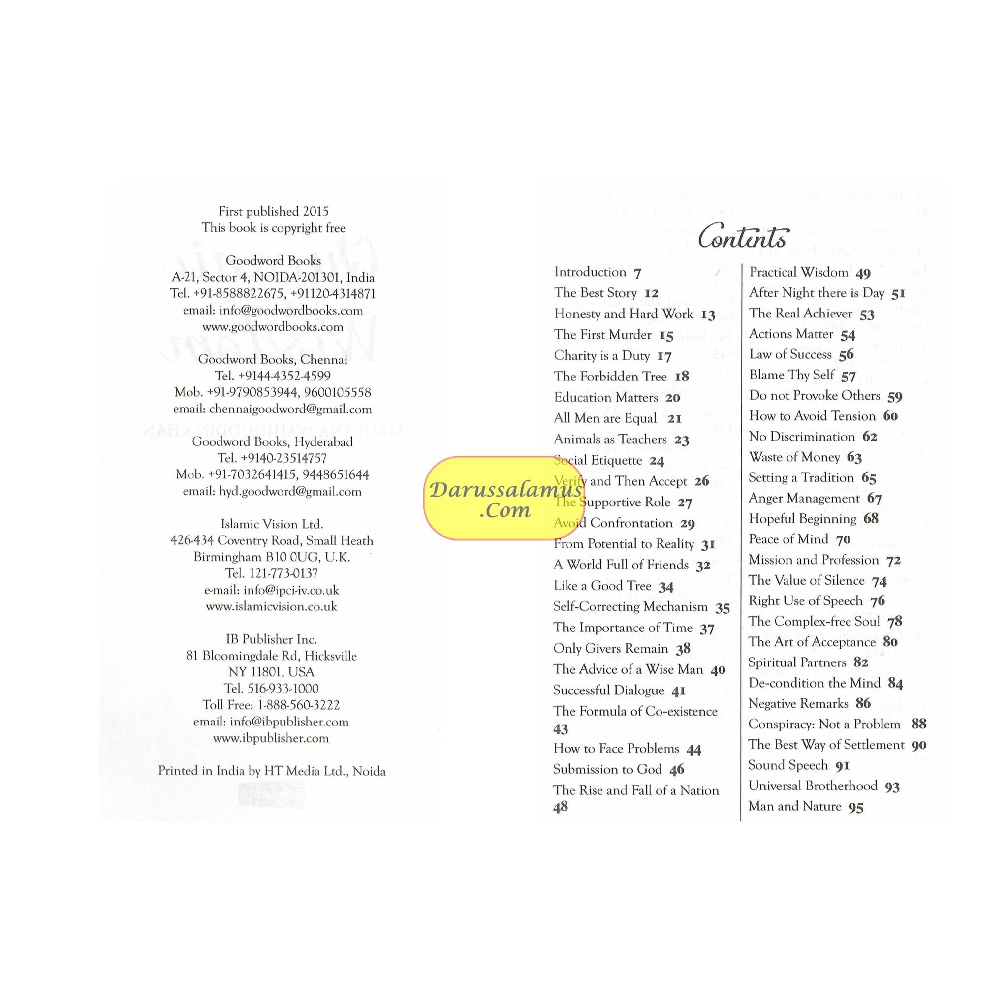 Quranic Wisdom By Maulana Wahiduddin Khan、mySite、topwebapps