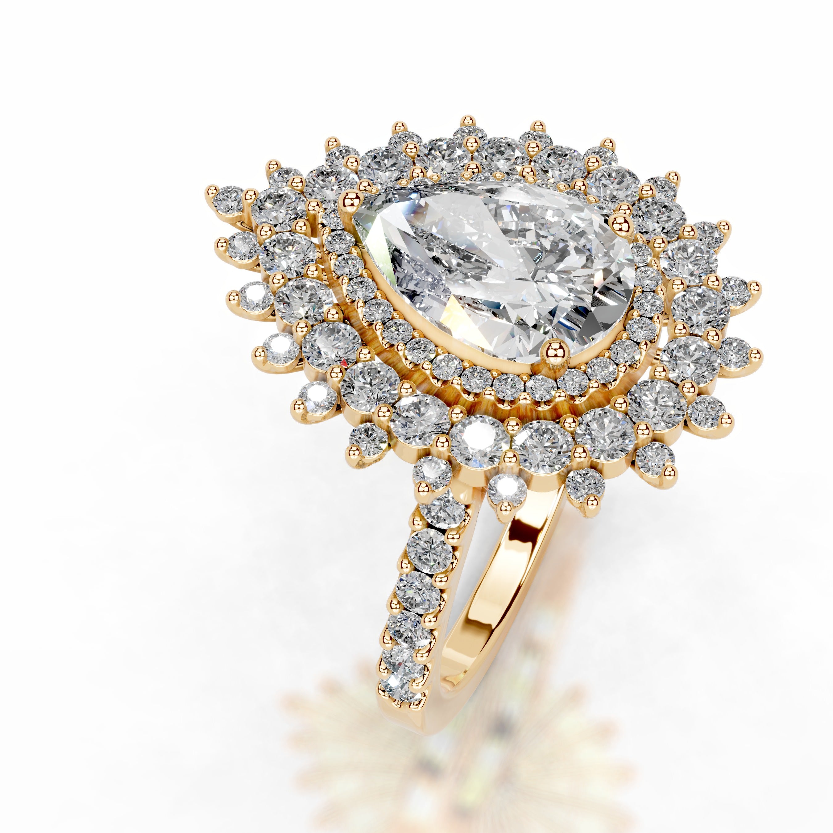 Clara Diamond Engagement Ring - 18K Yellow Gold、mySite、hinf8tx79