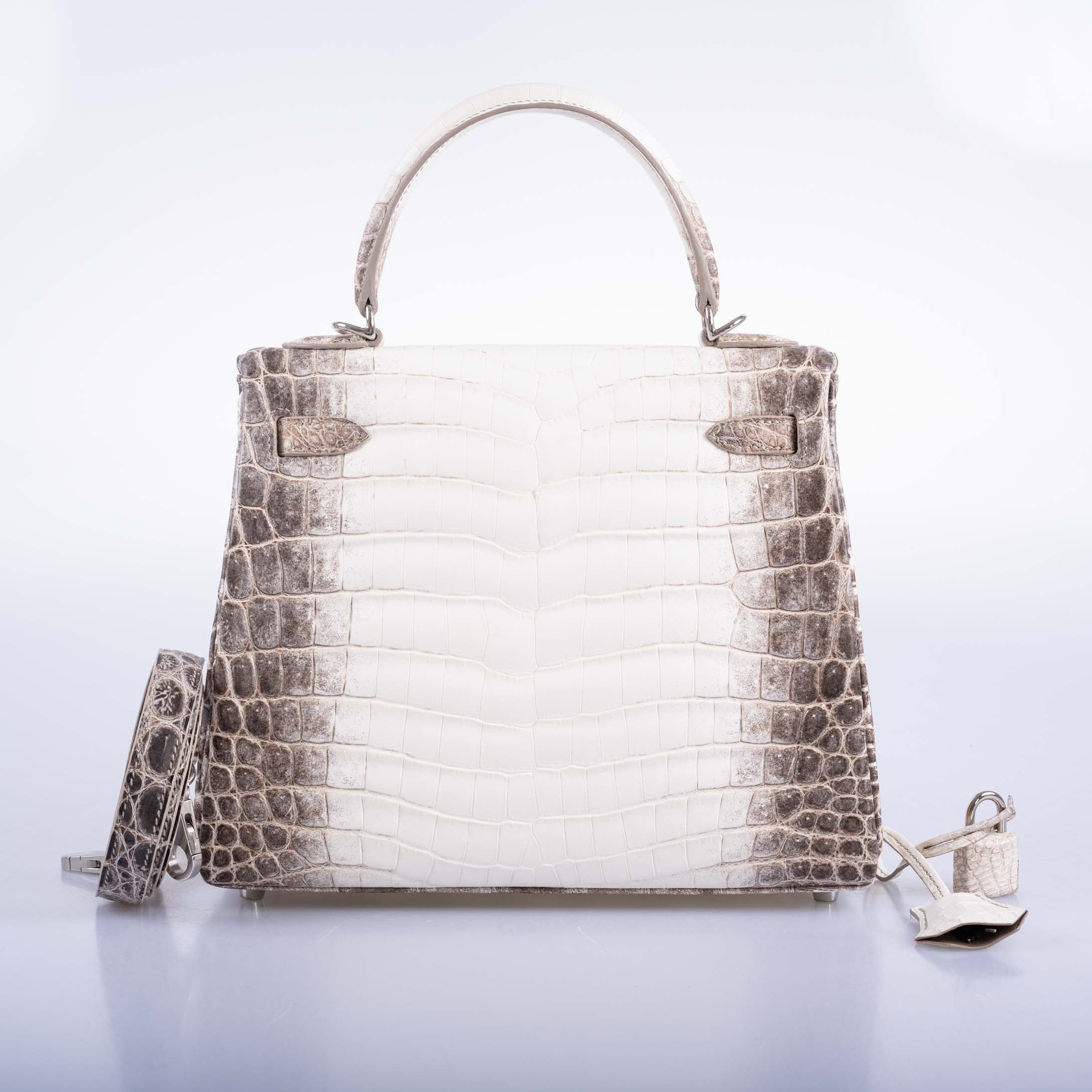Hermès Kelly 25 Retourne White Himalayan Niloticus Crocodile Palladium Hardware、mySite、garminoutage.com